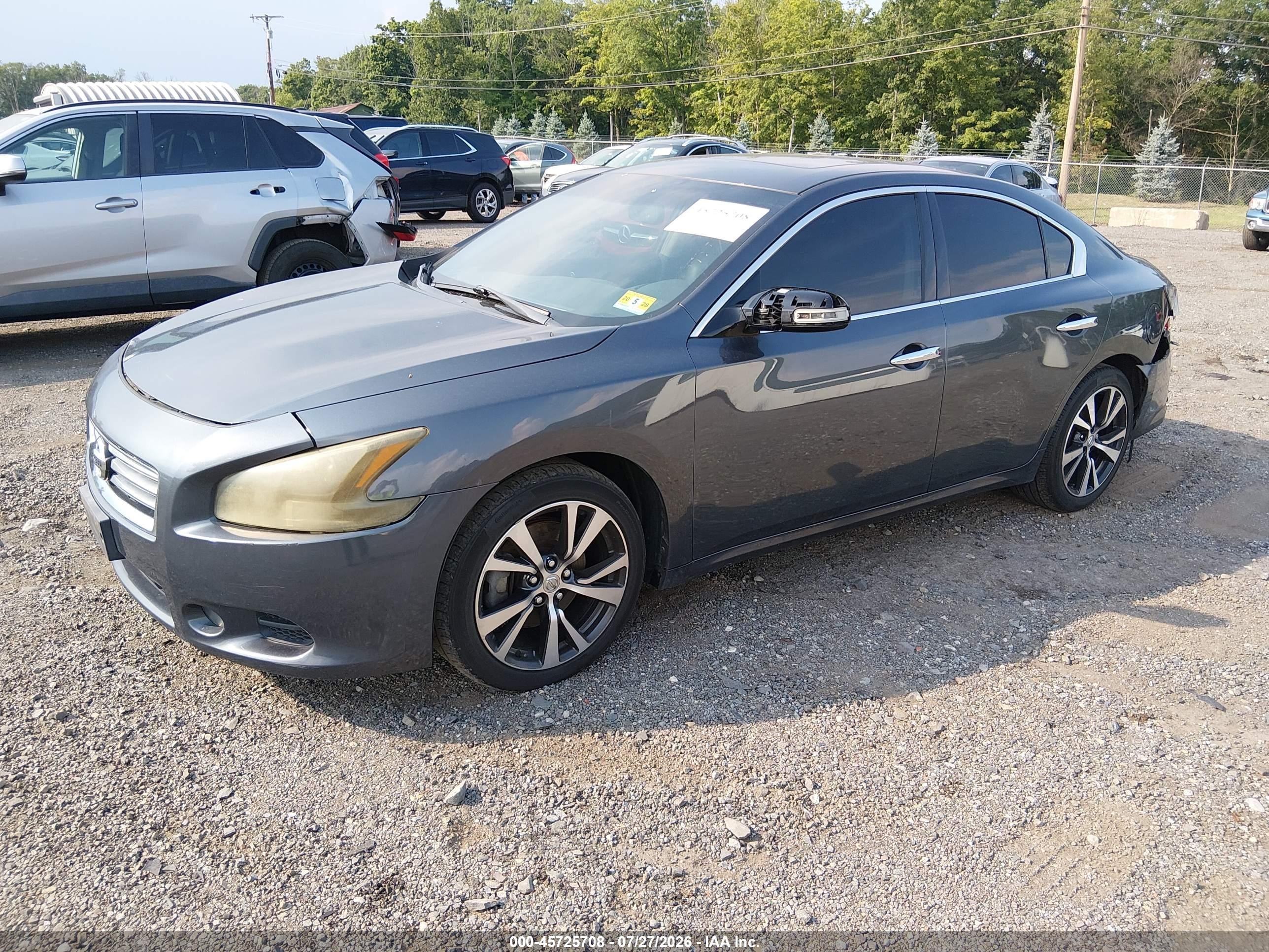 2012 Nissan Maxima 3.5 Sv Серый vin: 1N4AA5AP5CC860446