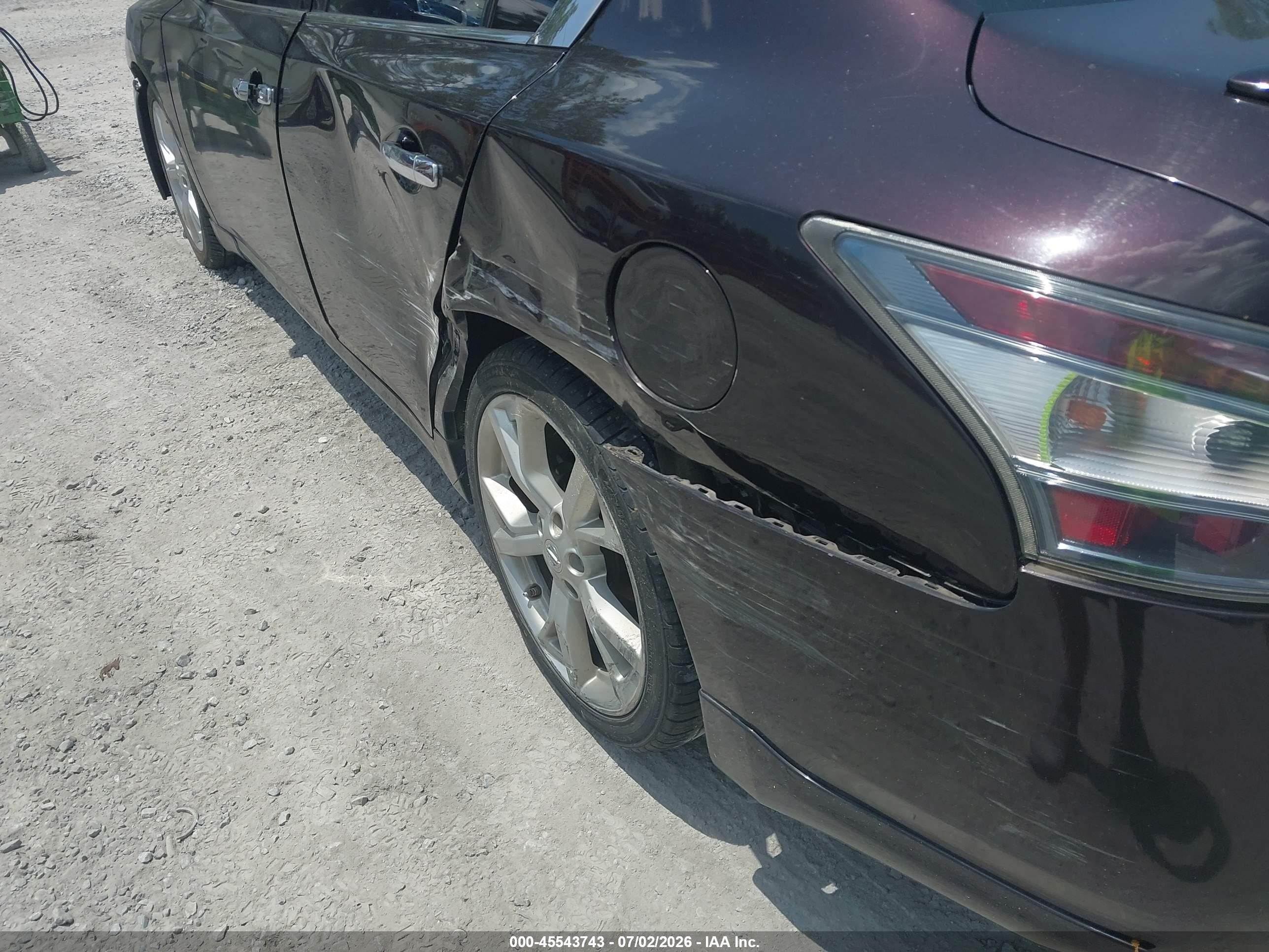 2012 Nissan Maxima 3.5 Sv Purple vin: 1N4AA5AP5CC860723
