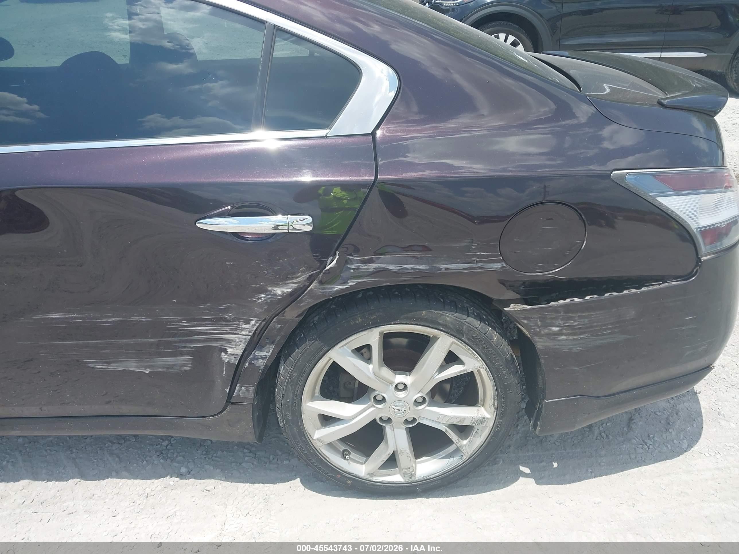 2012 Nissan Maxima 3.5 Sv Purple vin: 1N4AA5AP5CC860723