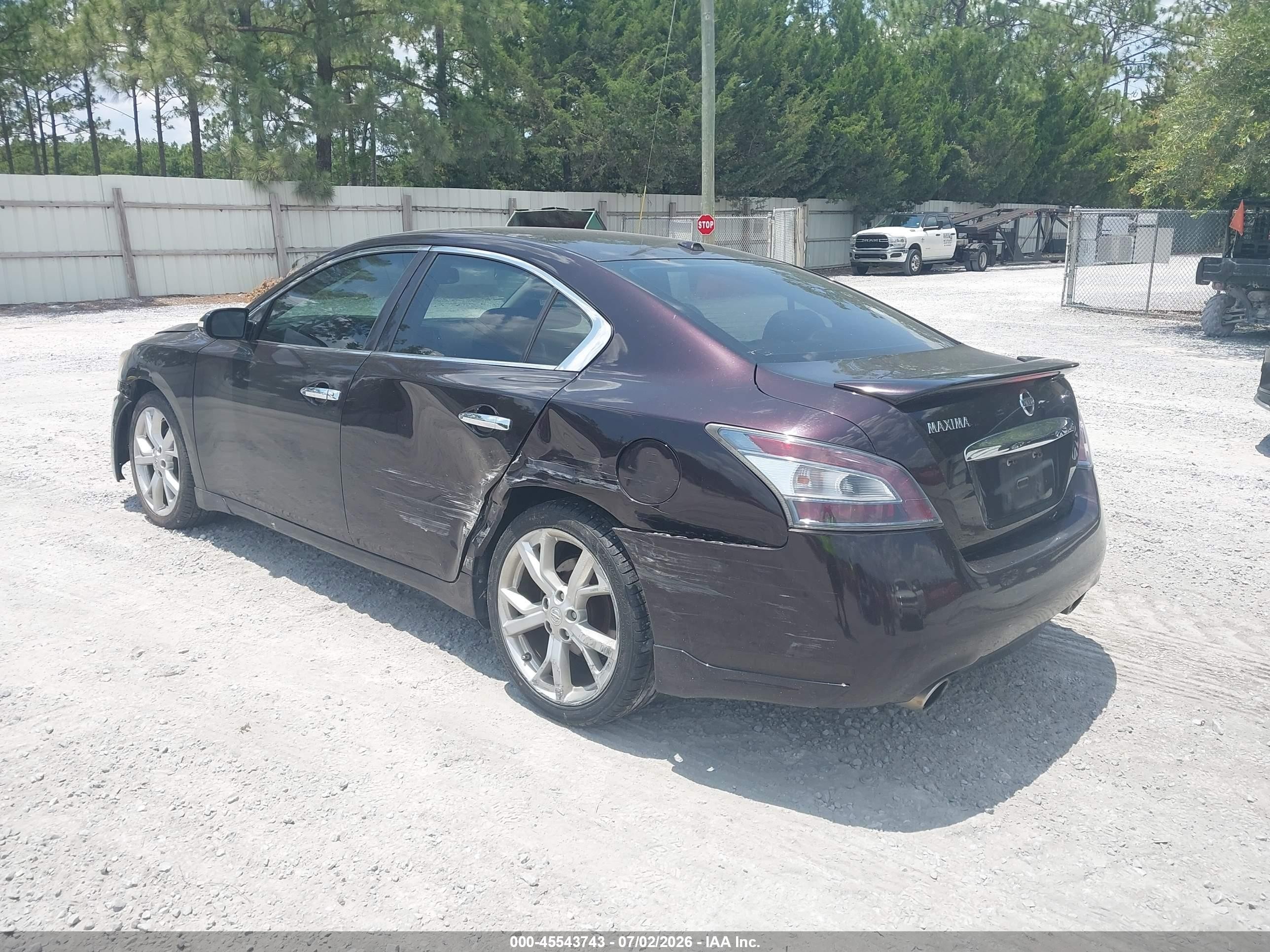 2012 Nissan Maxima 3.5 Sv Purple vin: 1N4AA5AP5CC860723