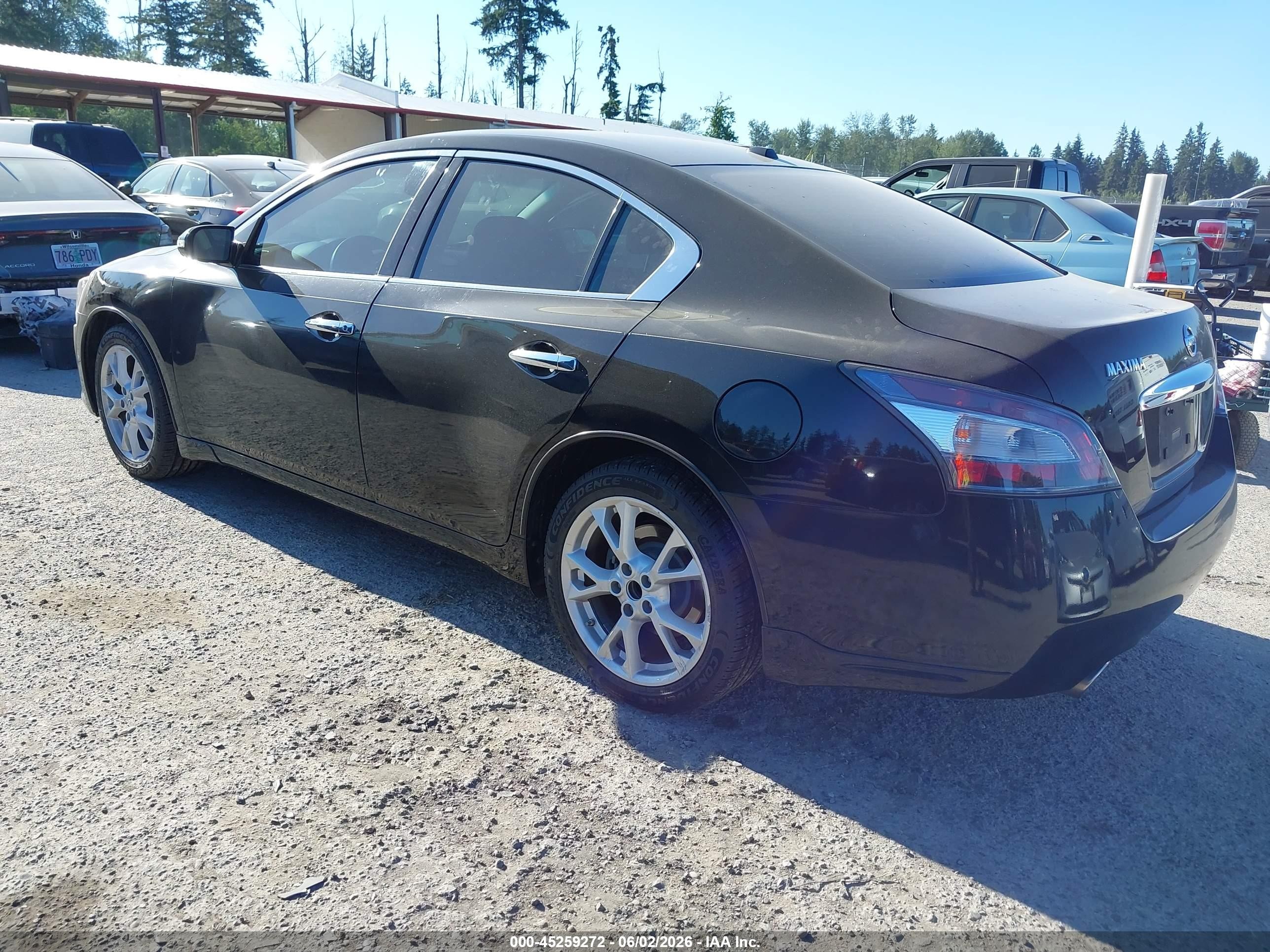 2012 Nissan Maxima 3.5 Sv Black vin: 1N4AA5AP5CC868045