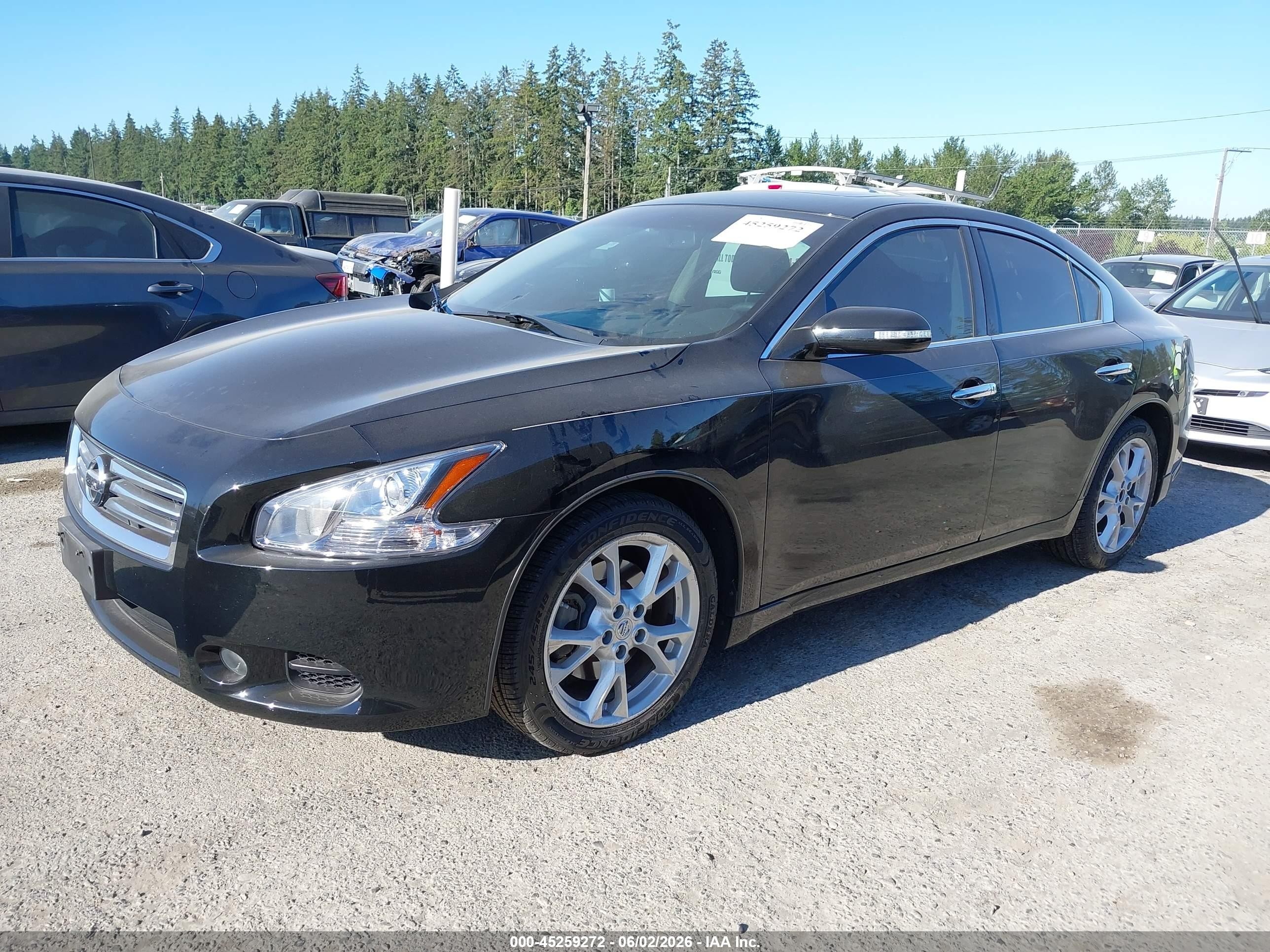 2012 Nissan Maxima 3.5 Sv Black vin: 1N4AA5AP5CC868045