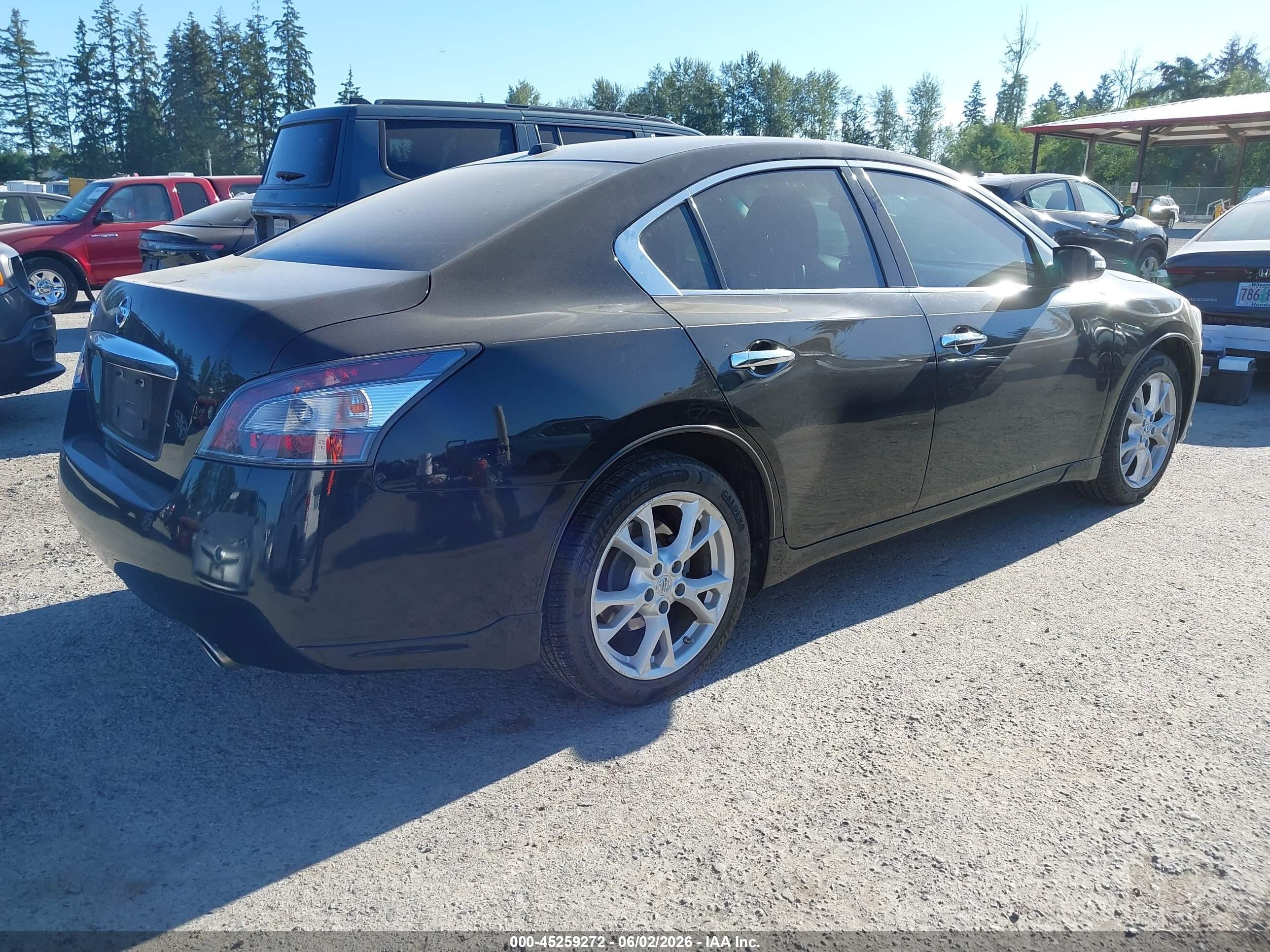 2012 Nissan Maxima 3.5 Sv Black vin: 1N4AA5AP5CC868045