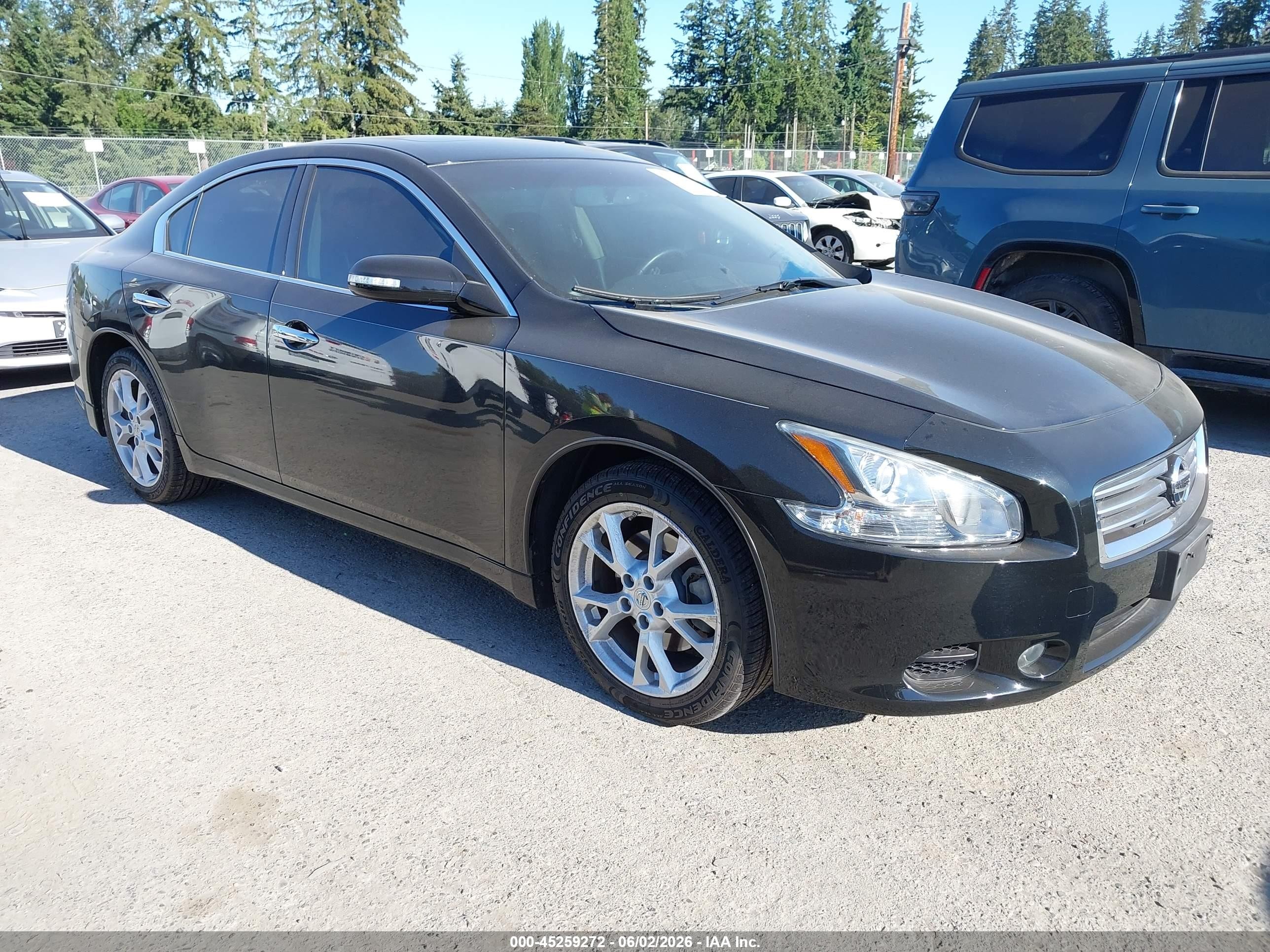 2012 Nissan Maxima 3.5 Sv Black vin: 1N4AA5AP5CC868045