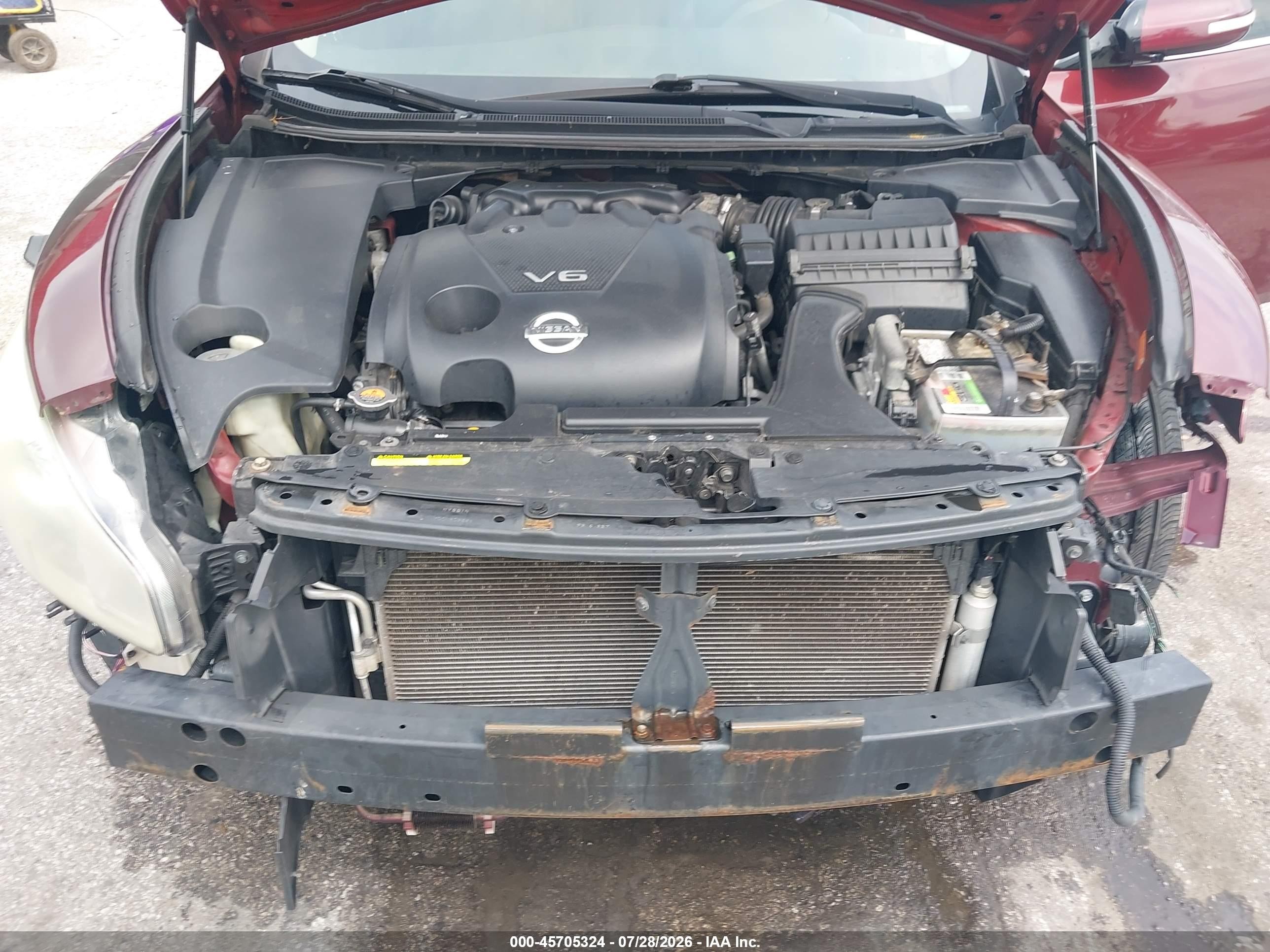 2013 Nissan Maxima 3.5 Sv Burgundy vin: 1N4AA5AP5DC805609