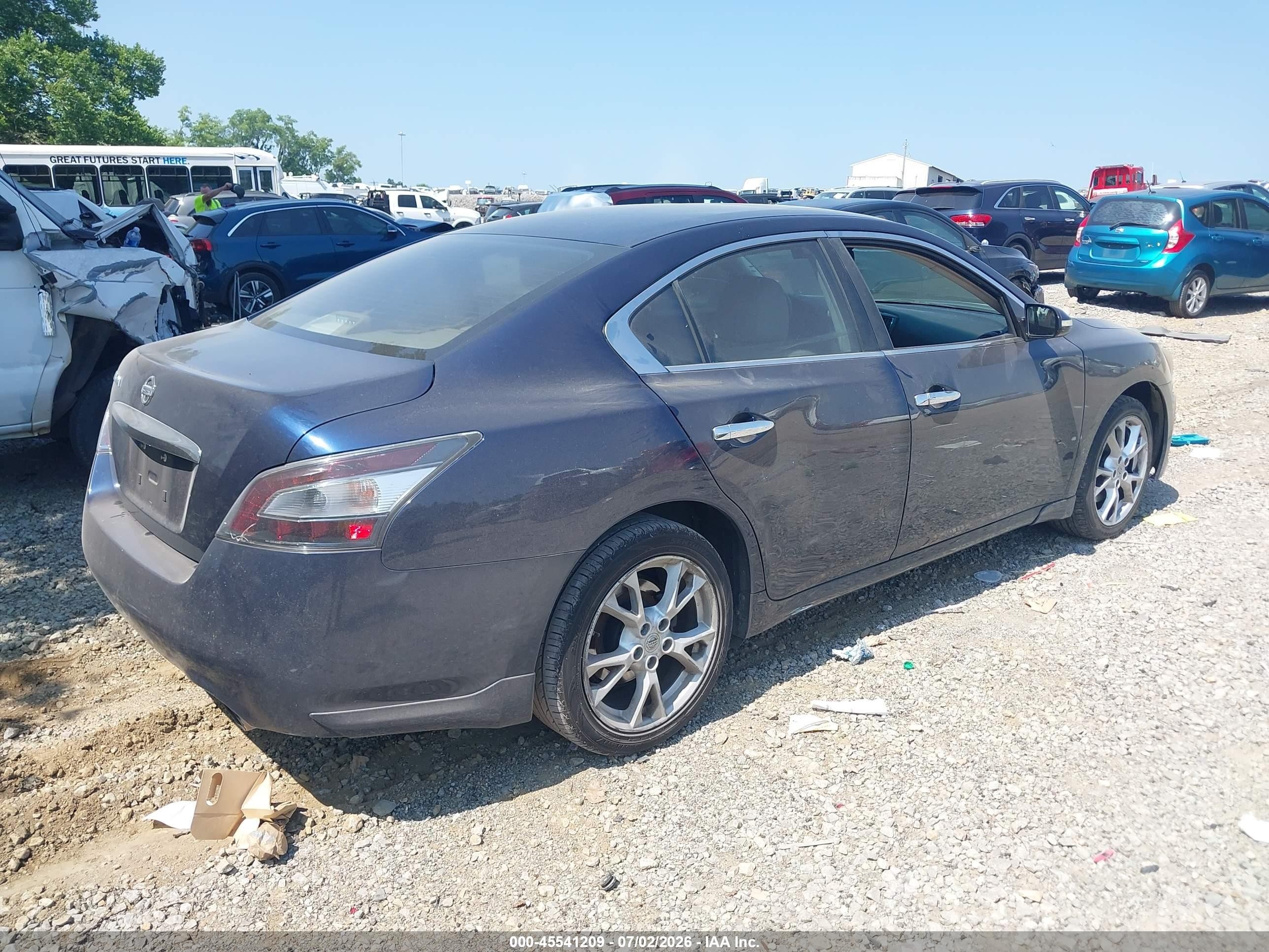 2013 Nissan Maxima 3.5 Sv Blue vin: 1N4AA5AP5DC821647