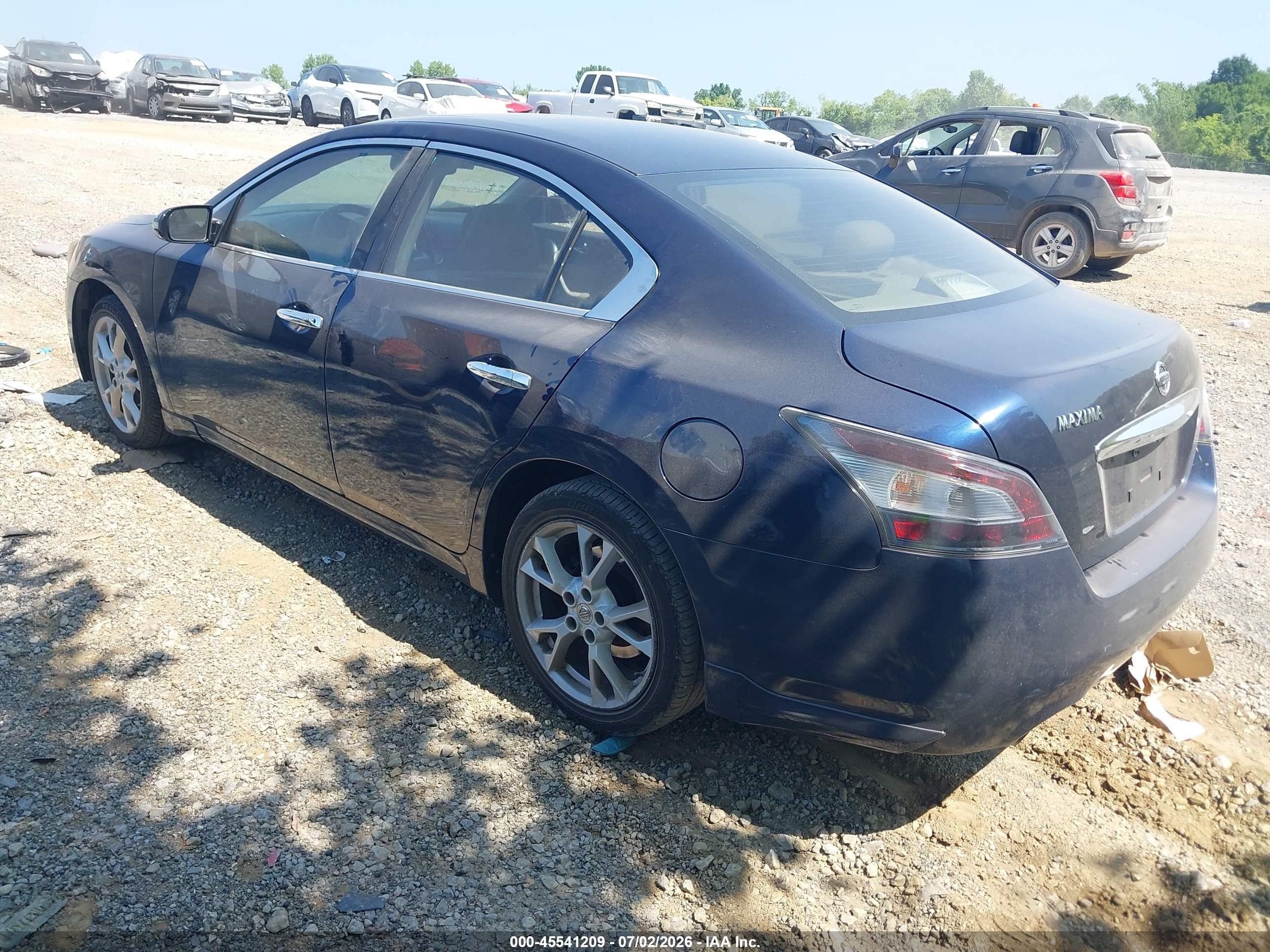 2013 Nissan Maxima 3.5 Sv Blue vin: 1N4AA5AP5DC821647