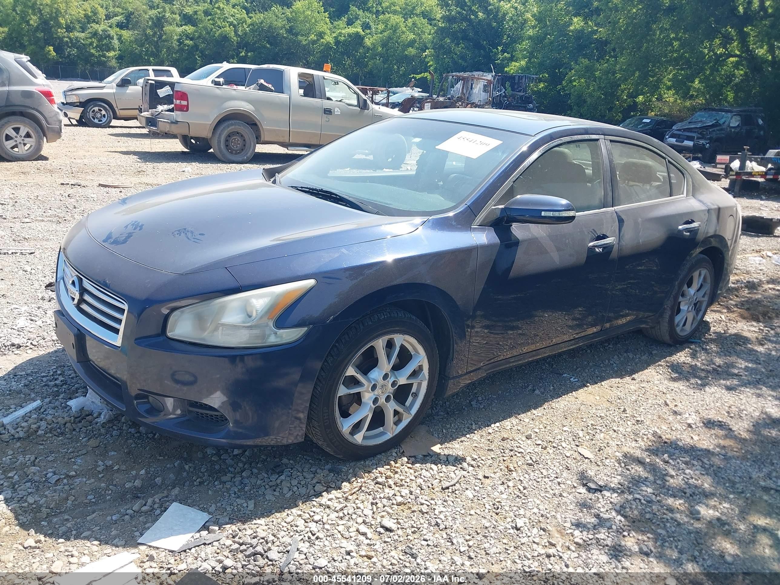 2013 Nissan Maxima 3.5 Sv Blue vin: 1N4AA5AP5DC821647