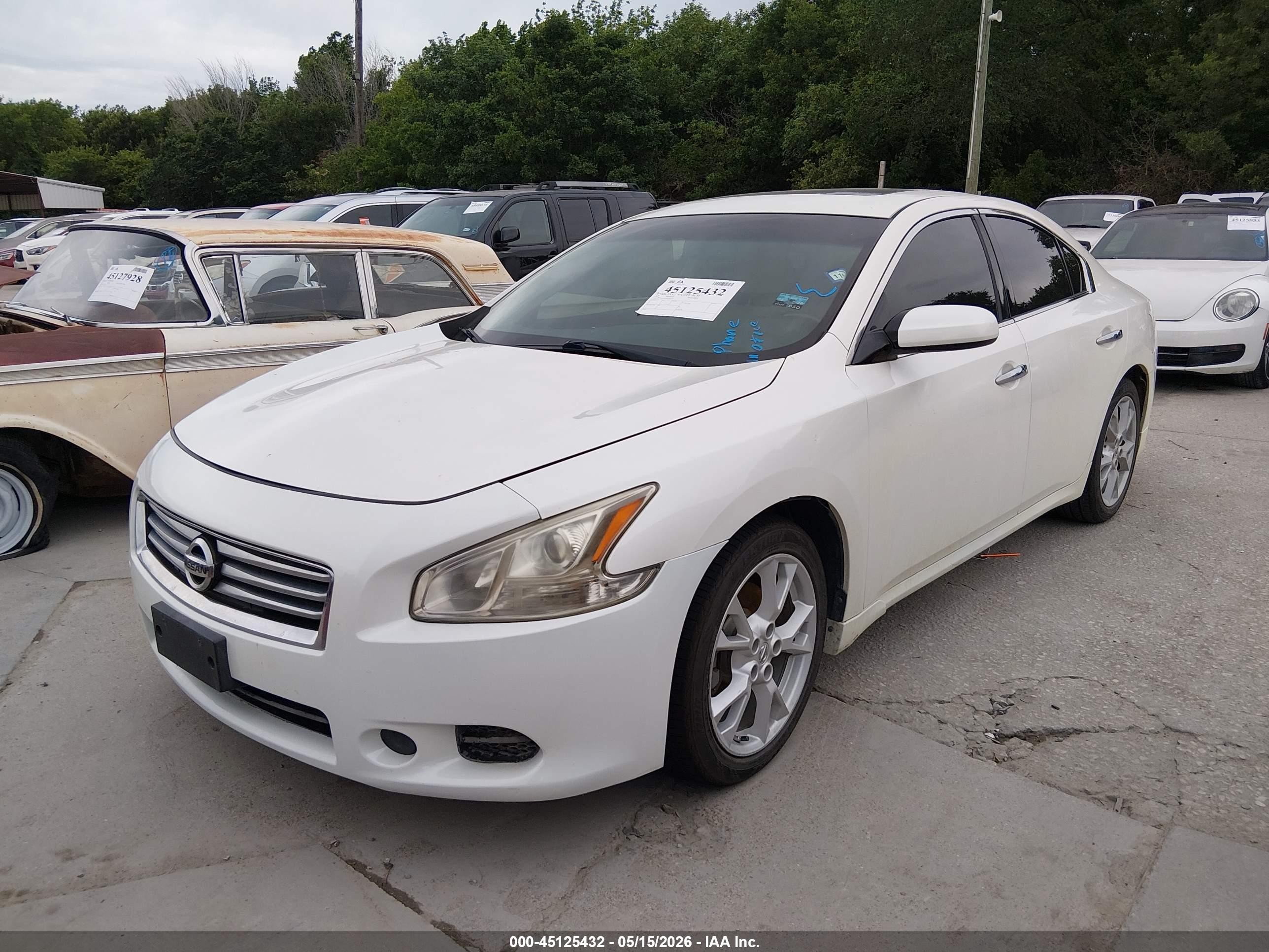 2013 Nissan Maxima 3.5 S Cream vin: 1N4AA5AP5DC825973