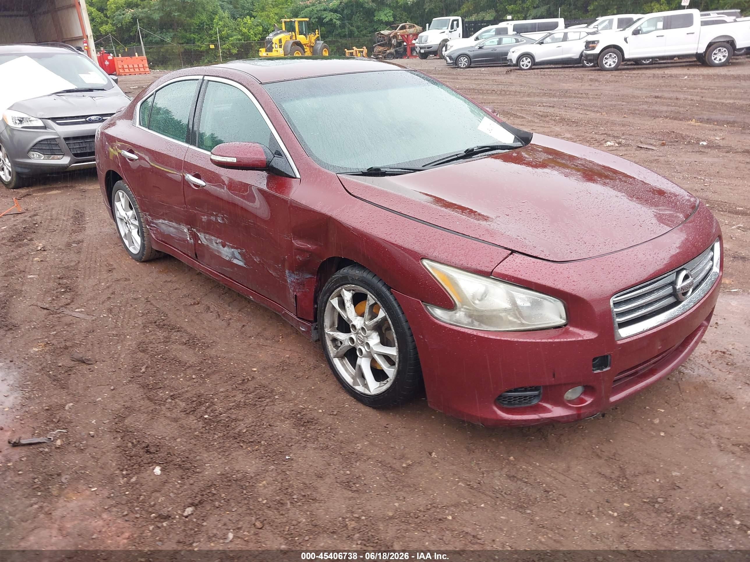 2013 Nissan Maxima 3.5 Sv Maroon vin: 1N4AA5AP5DC844944