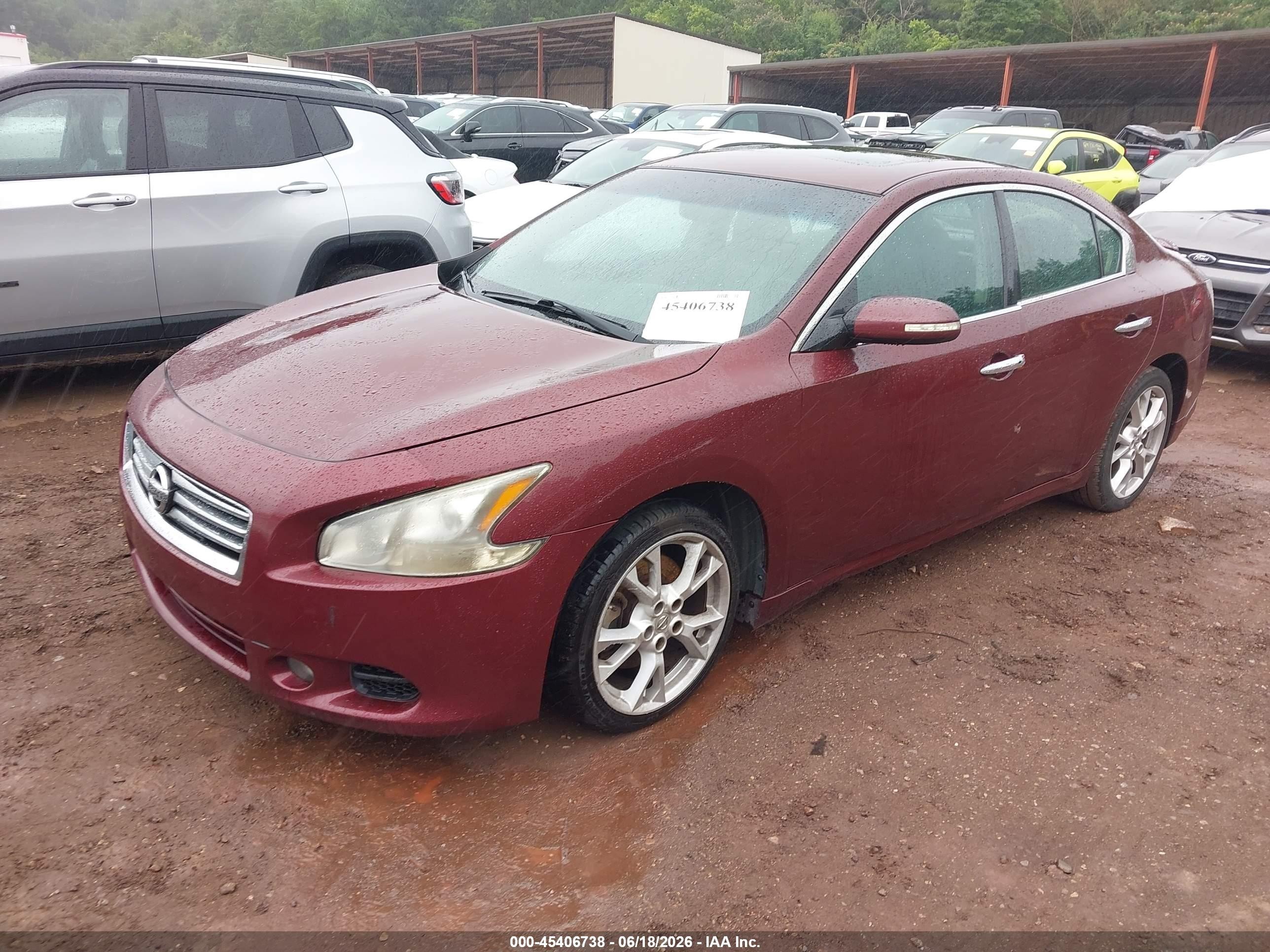 2013 Nissan Maxima 3.5 Sv Maroon vin: 1N4AA5AP5DC844944