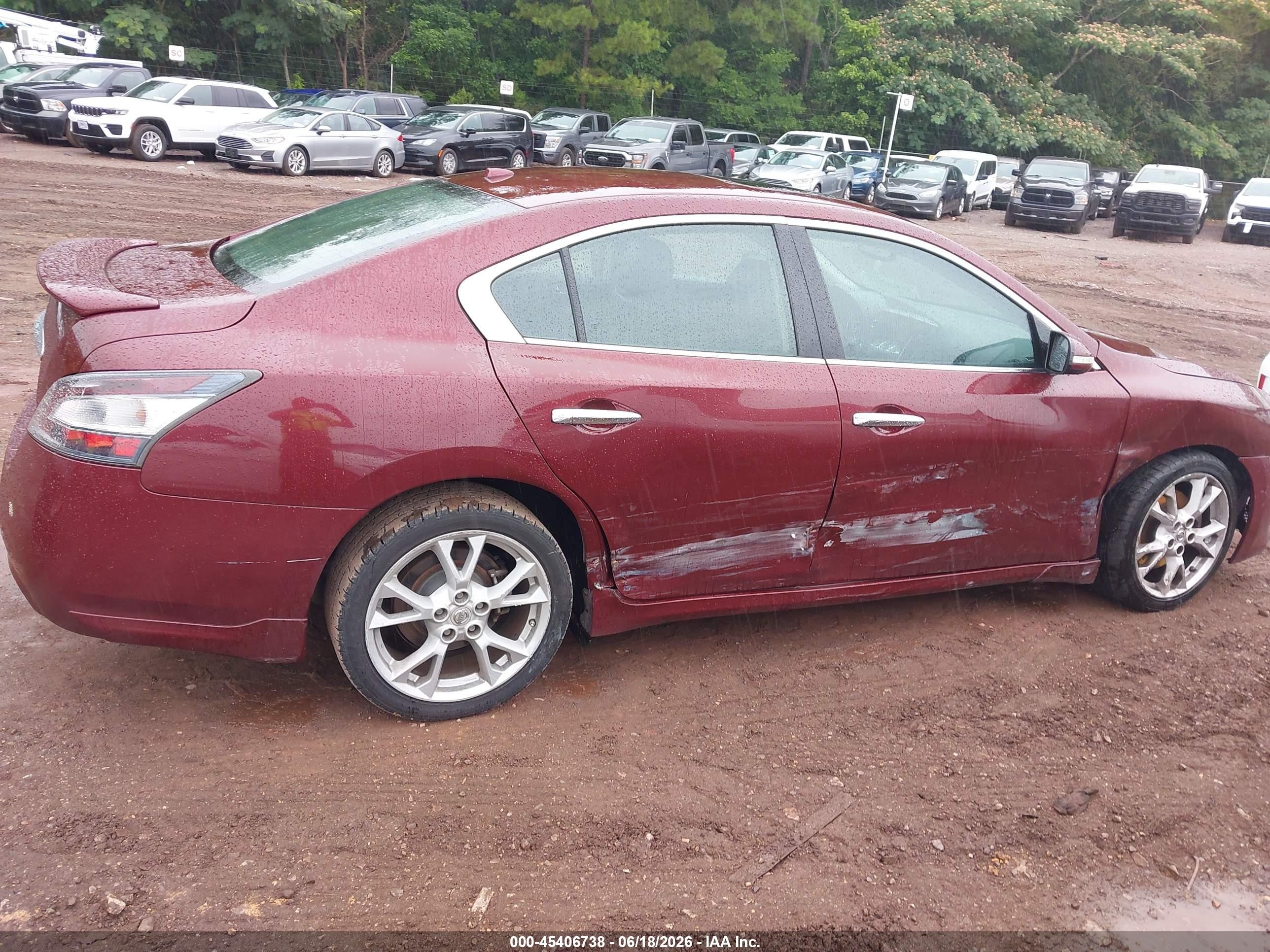 2013 Nissan Maxima 3.5 Sv Maroon vin: 1N4AA5AP5DC844944