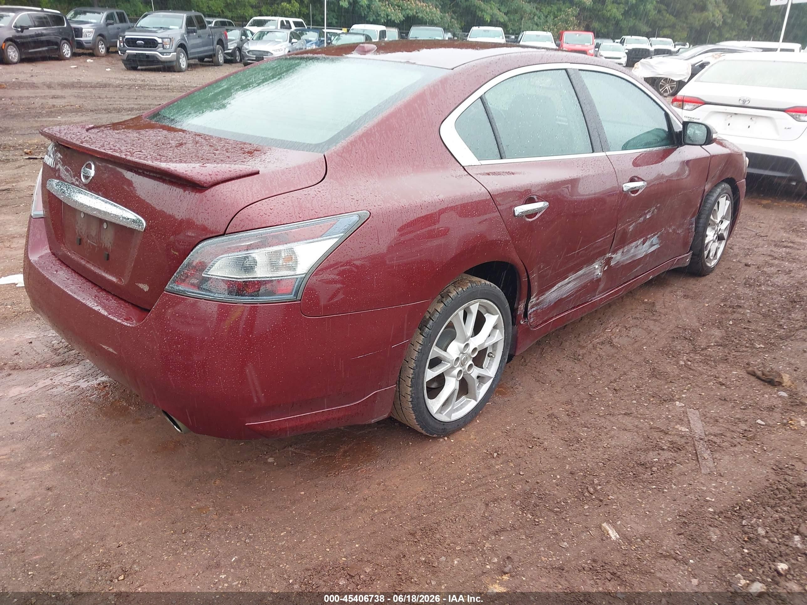 2013 Nissan Maxima 3.5 Sv Maroon vin: 1N4AA5AP5DC844944