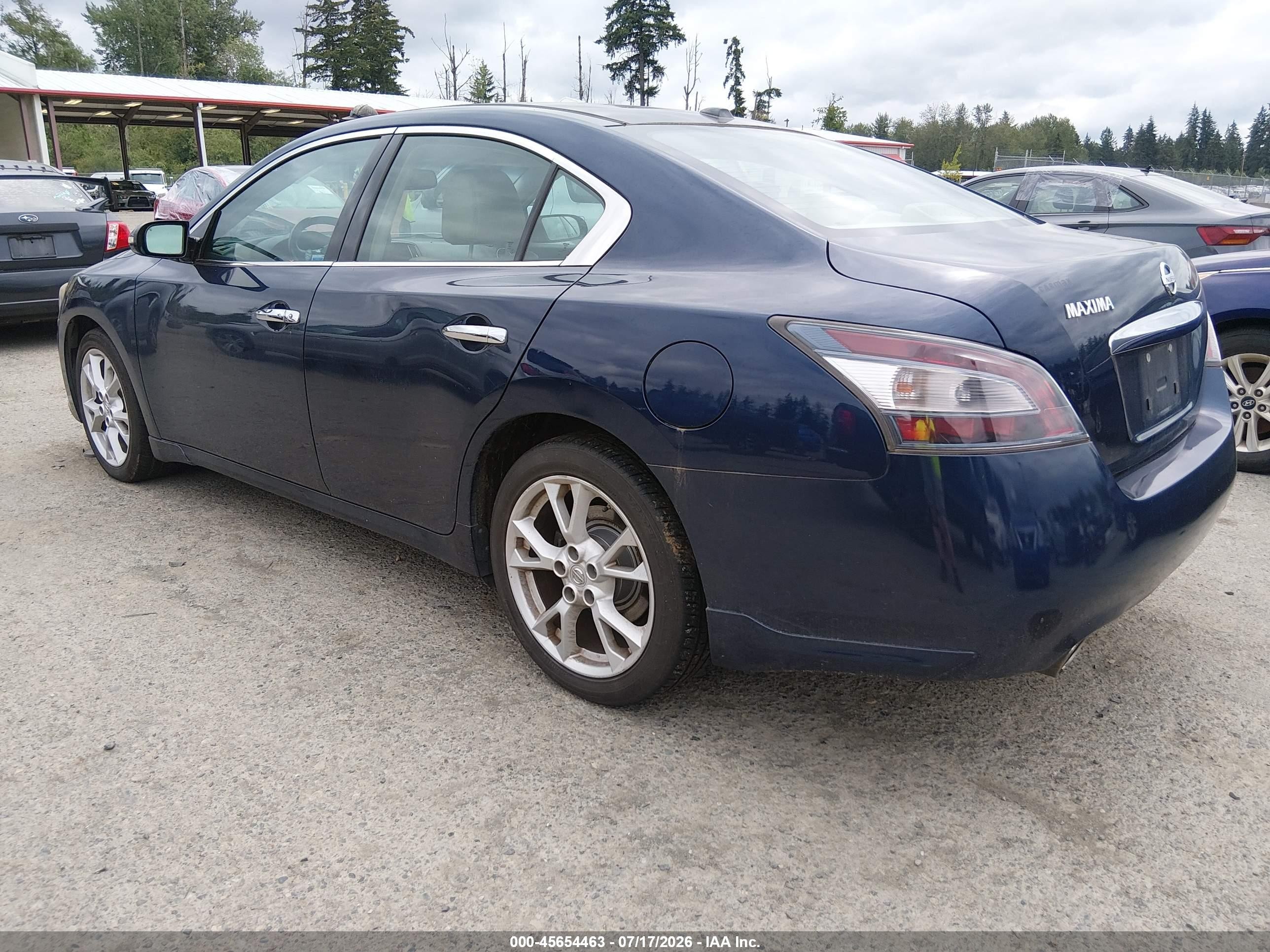 2013 Nissan Maxima 3.5 Sv Синий vin: 1N4AA5AP5DC847133