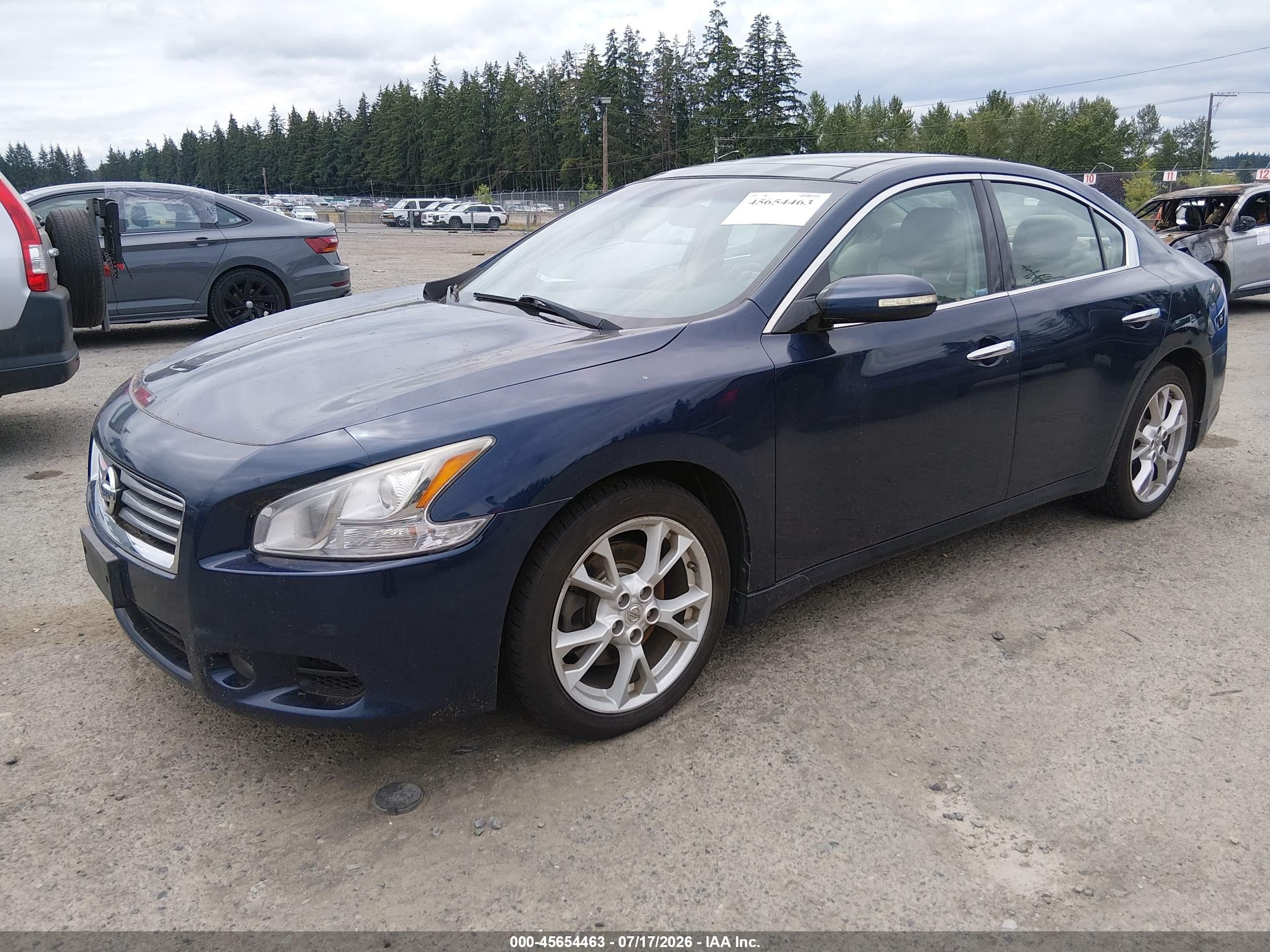 2013 Nissan Maxima 3.5 Sv Синий vin: 1N4AA5AP5DC847133