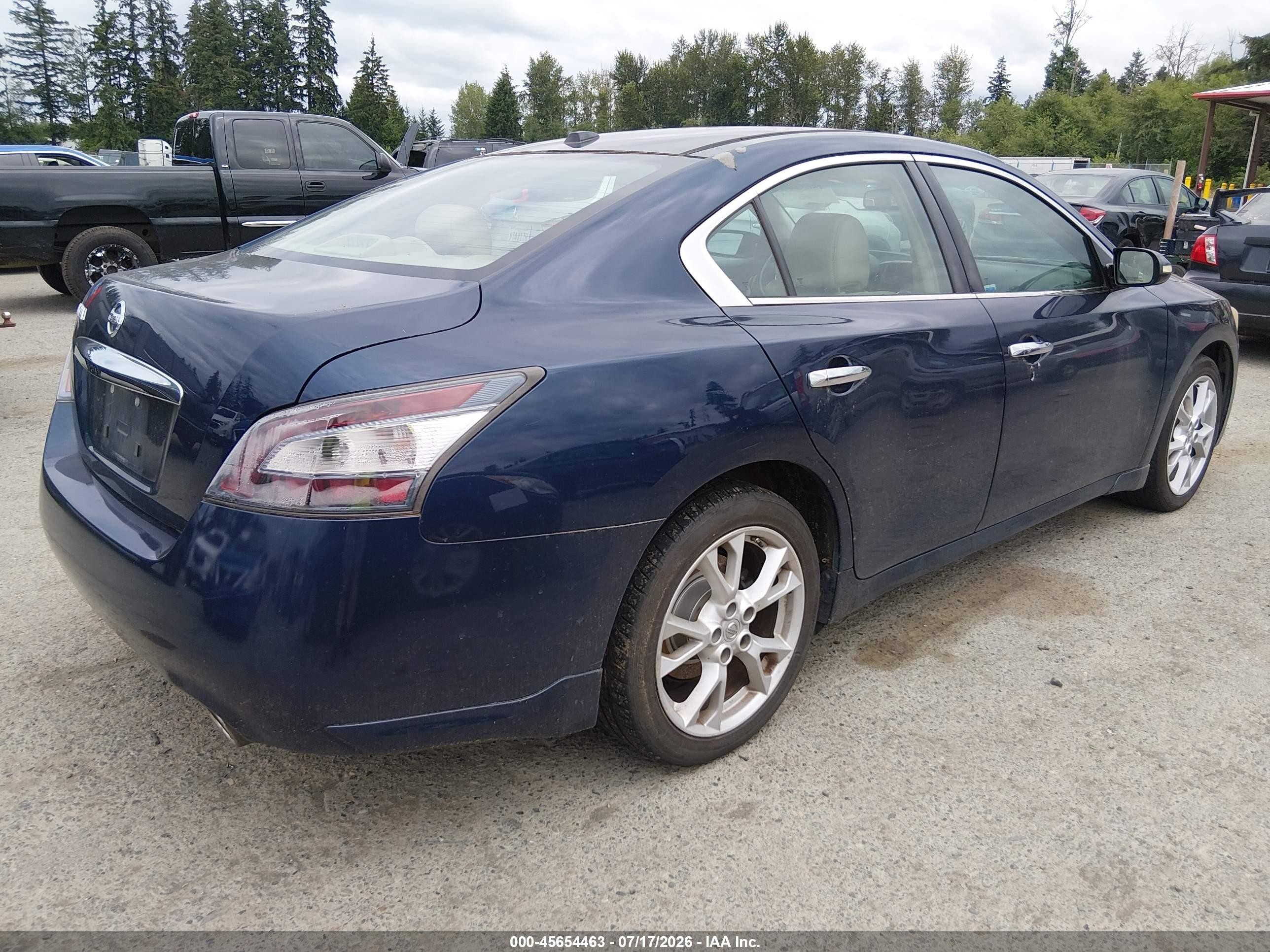 2013 Nissan Maxima 3.5 Sv Синий vin: 1N4AA5AP5DC847133