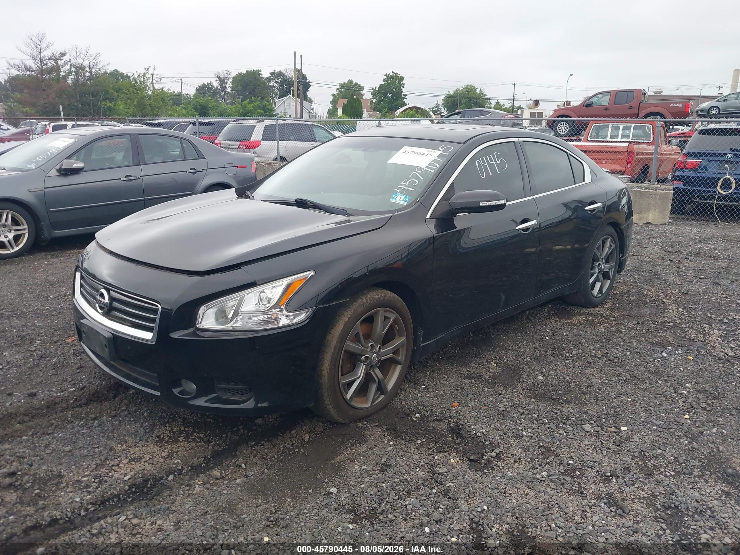 2014 Nissan Maxima 3.5 Sv Черный vin: 1N4AA5AP5EC436610
