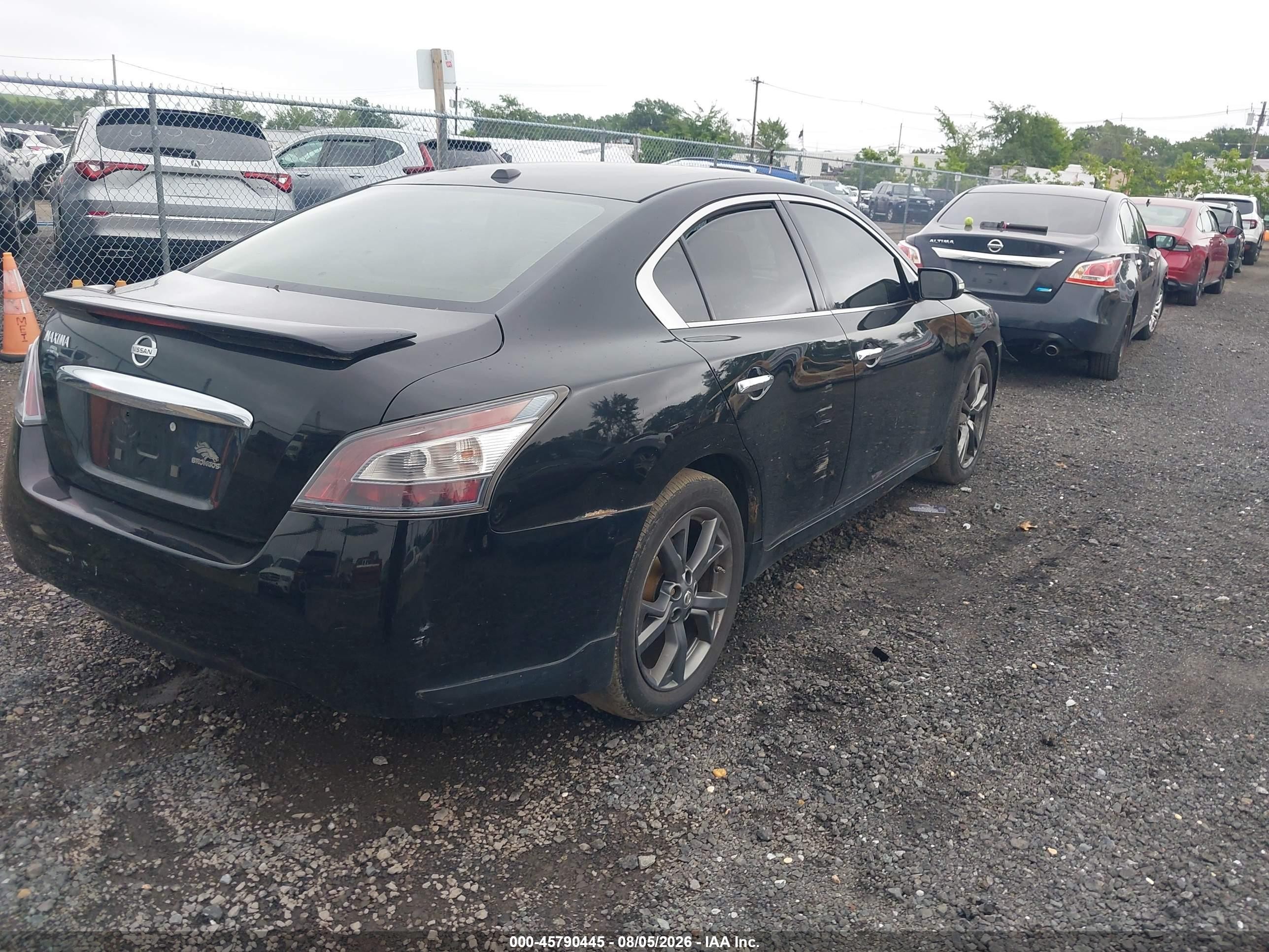 2014 Nissan Maxima 3.5 Sv Черный vin: 1N4AA5AP5EC436610