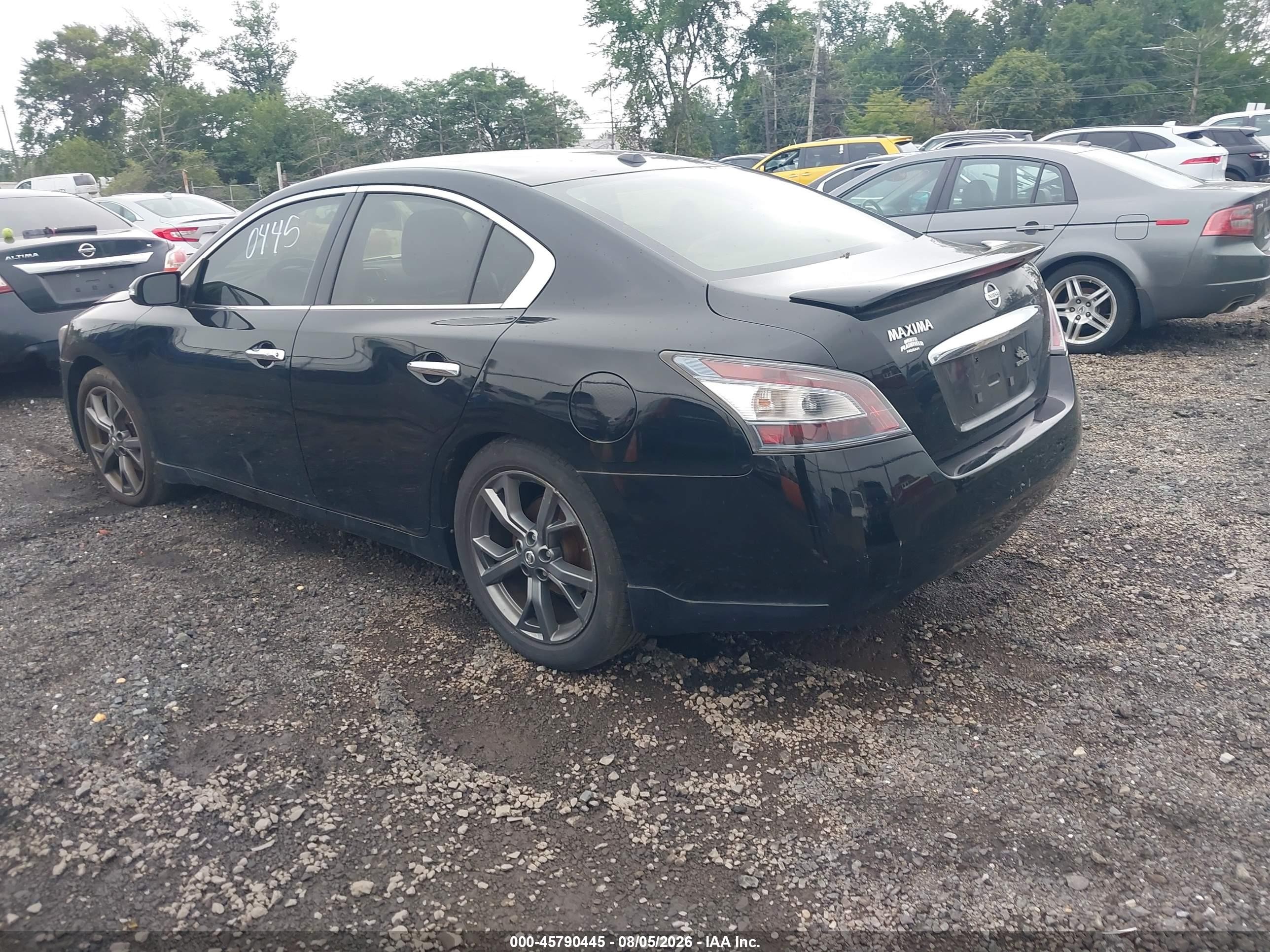 2014 Nissan Maxima 3.5 Sv Черный vin: 1N4AA5AP5EC436610