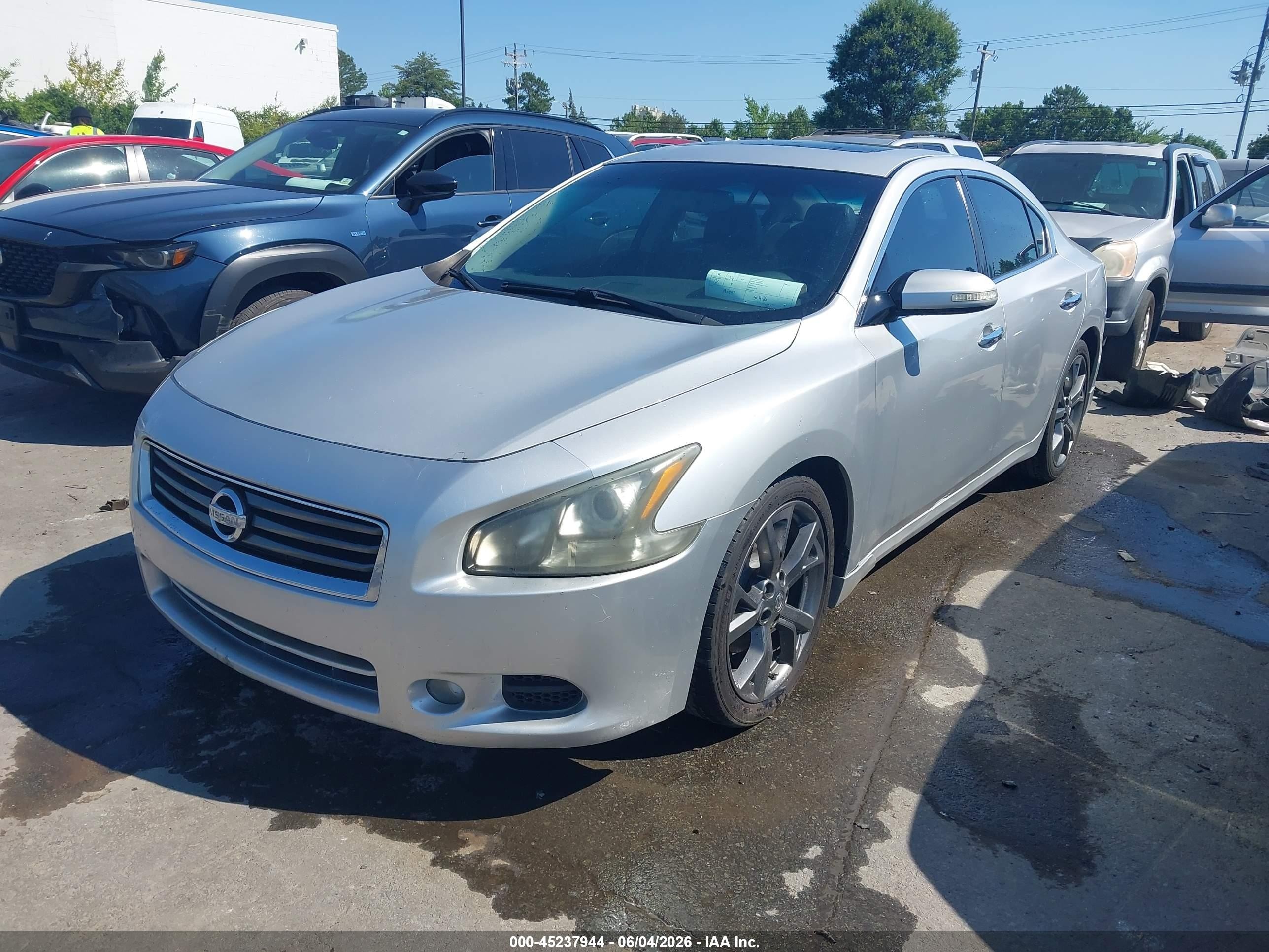2014 Nissan Maxima 3.5 Sv Silver vin: 1N4AA5AP5EC440396