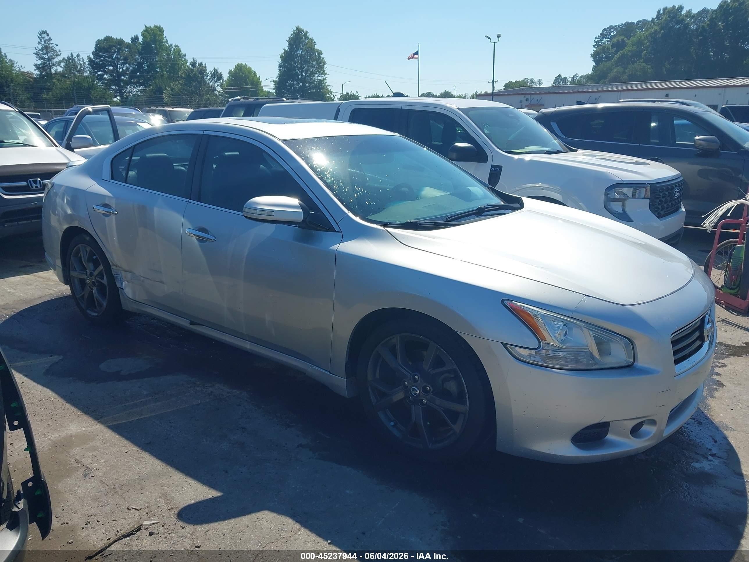 2014 Nissan Maxima 3.5 Sv Silver vin: 1N4AA5AP5EC440396