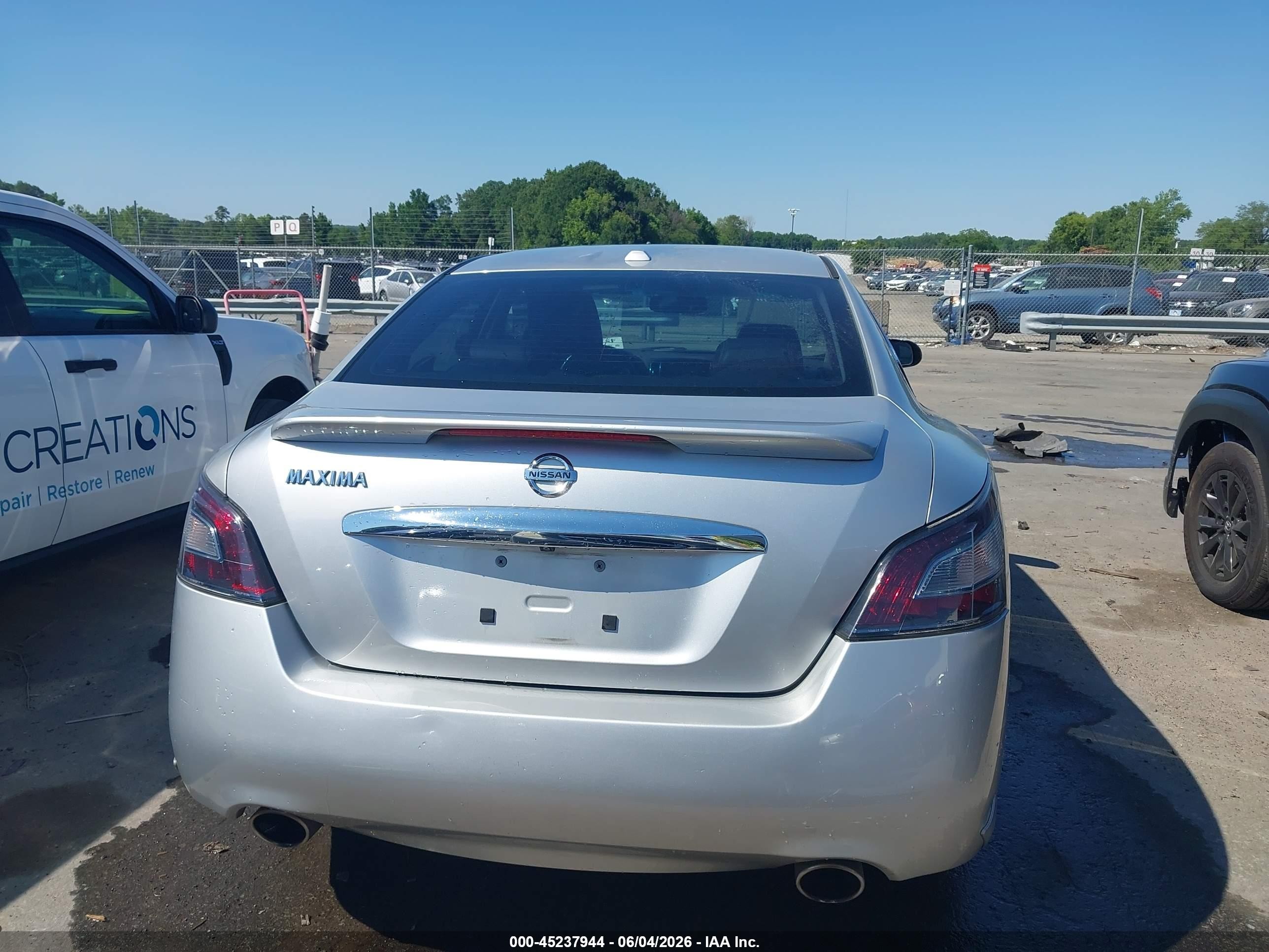 2014 Nissan Maxima 3.5 Sv Silver vin: 1N4AA5AP5EC440396