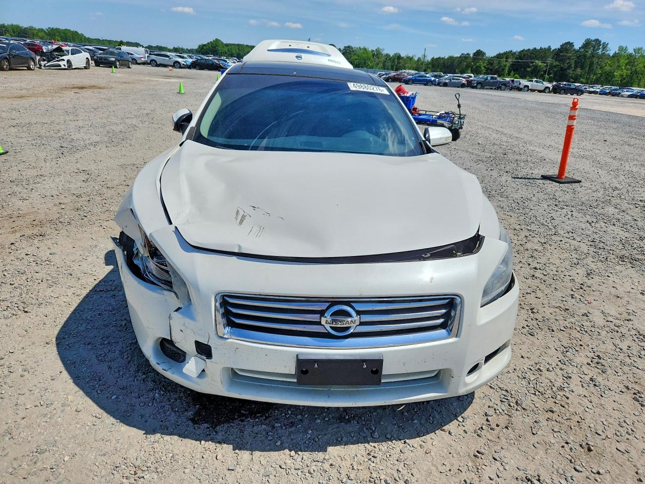 2014 Nissan Maxima 3.5 Sv White vin: 1N4AA5AP5EC448966