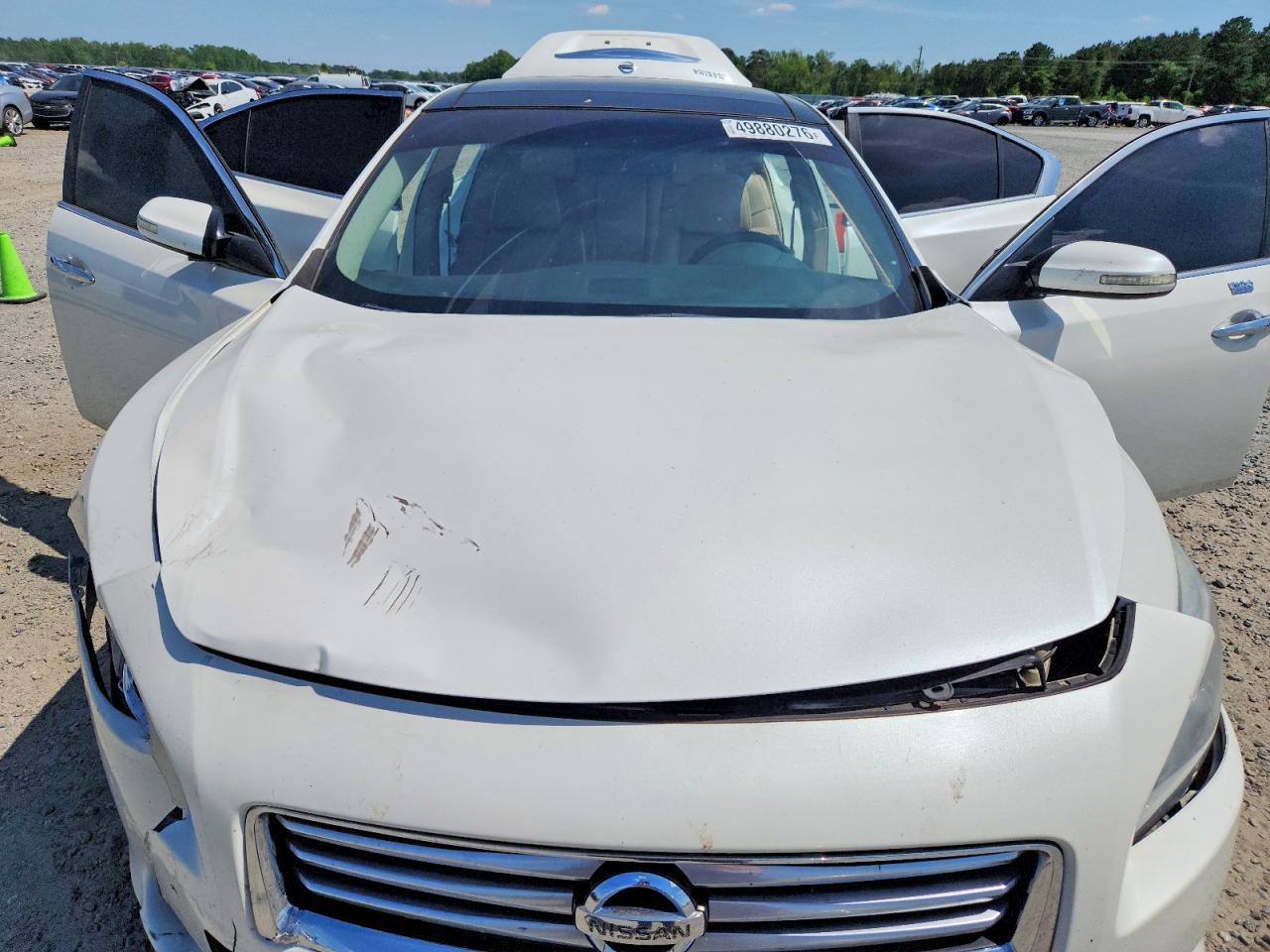 2014 Nissan Maxima 3.5 Sv White vin: 1N4AA5AP5EC448966