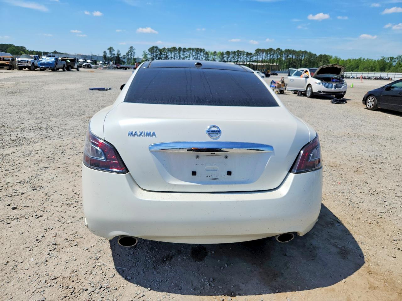 2014 Nissan Maxima 3.5 Sv White vin: 1N4AA5AP5EC448966