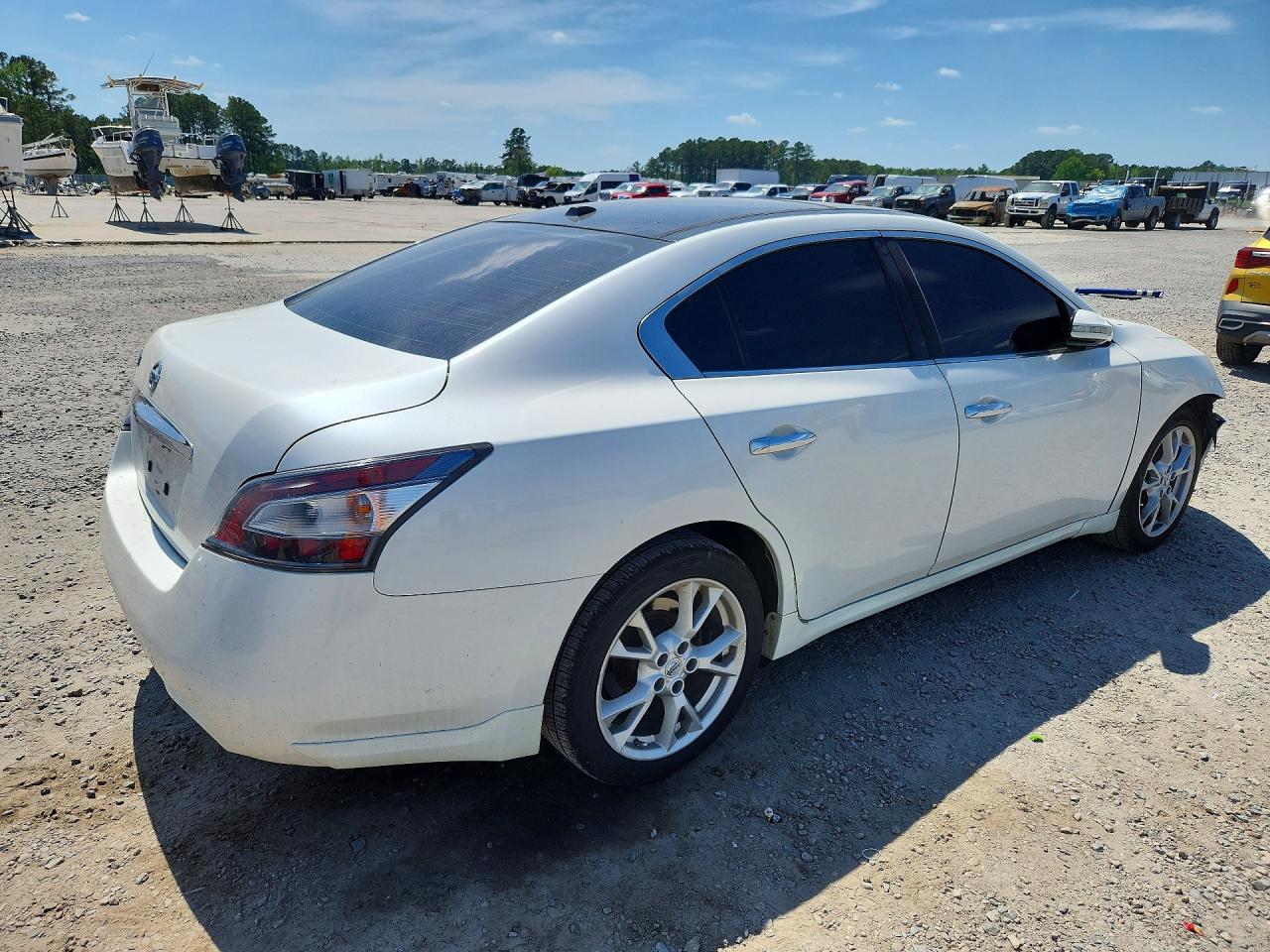 2014 Nissan Maxima 3.5 Sv White vin: 1N4AA5AP5EC448966