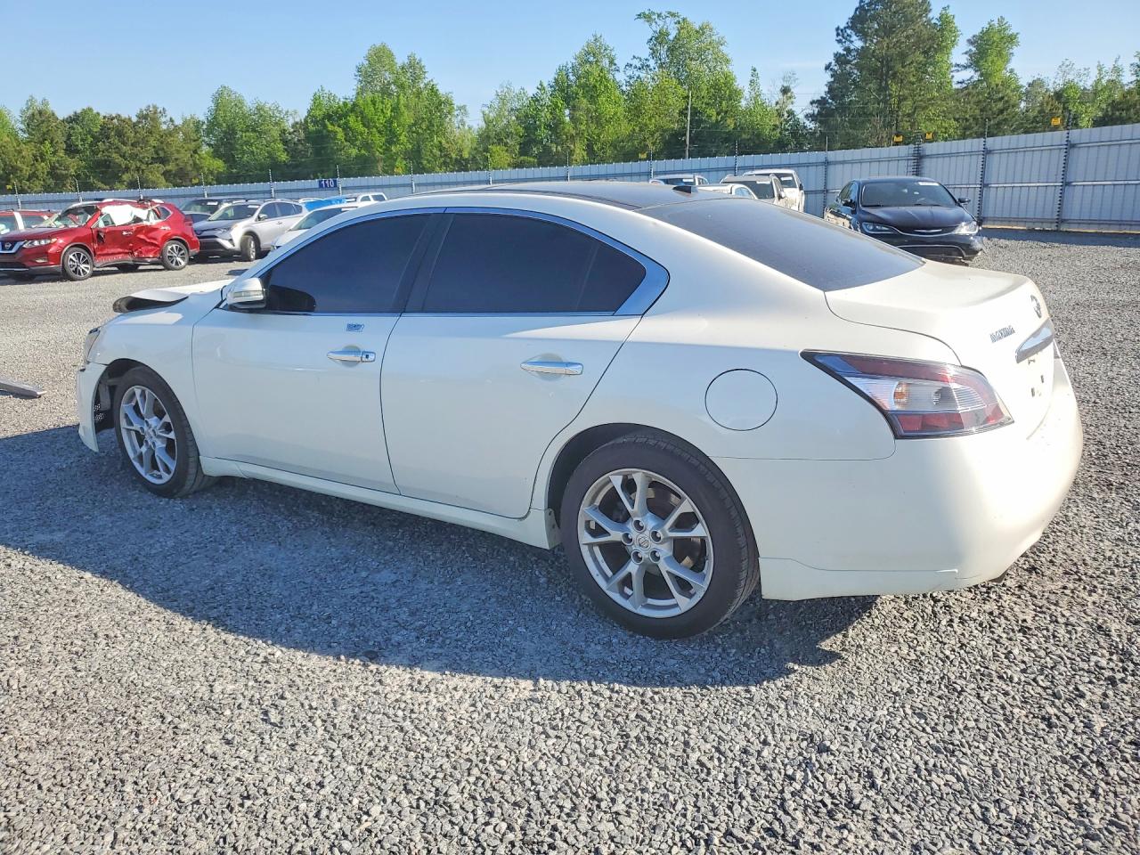 2014 Nissan Maxima 3.5 Sv White vin: 1N4AA5AP5EC448966