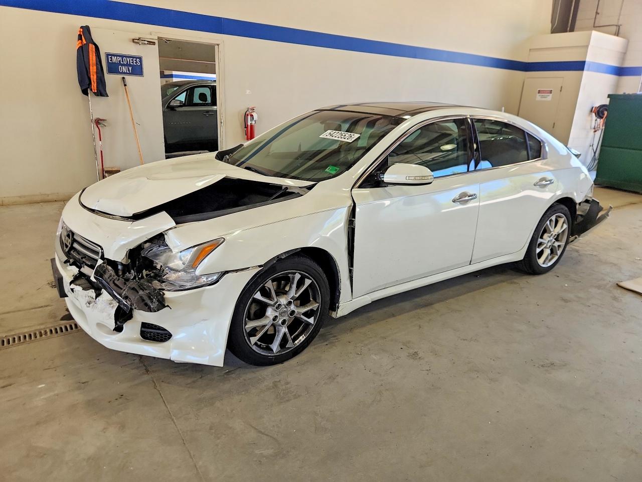 2014 Nissan Maxima 3.5 Sv White vin: 1N4AA5AP5EC449714