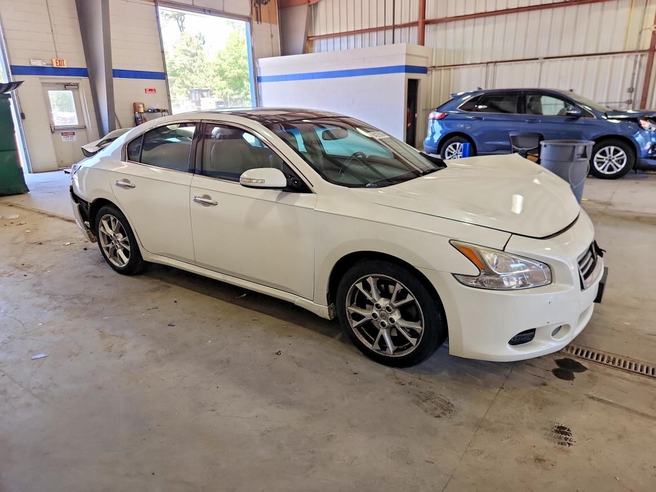 2014 Nissan Maxima 3.5 Sv White vin: 1N4AA5AP5EC449714