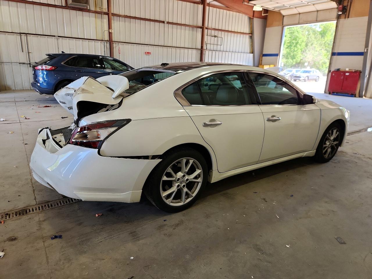 2014 Nissan Maxima 3.5 Sv White vin: 1N4AA5AP5EC449714