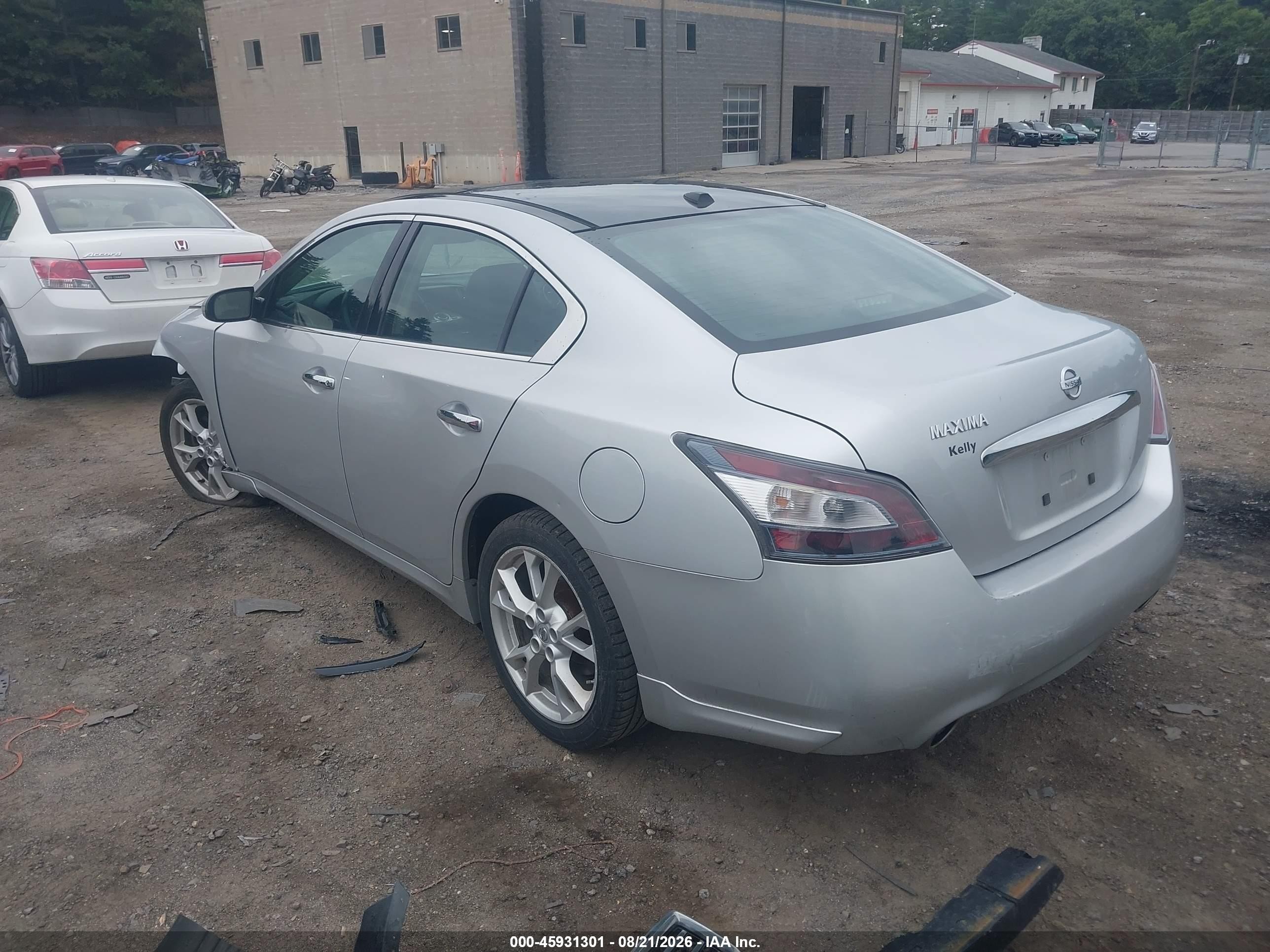 2014 Nissan Maxima 3.5 Sv Silver vin: 1N4AA5AP5EC465296