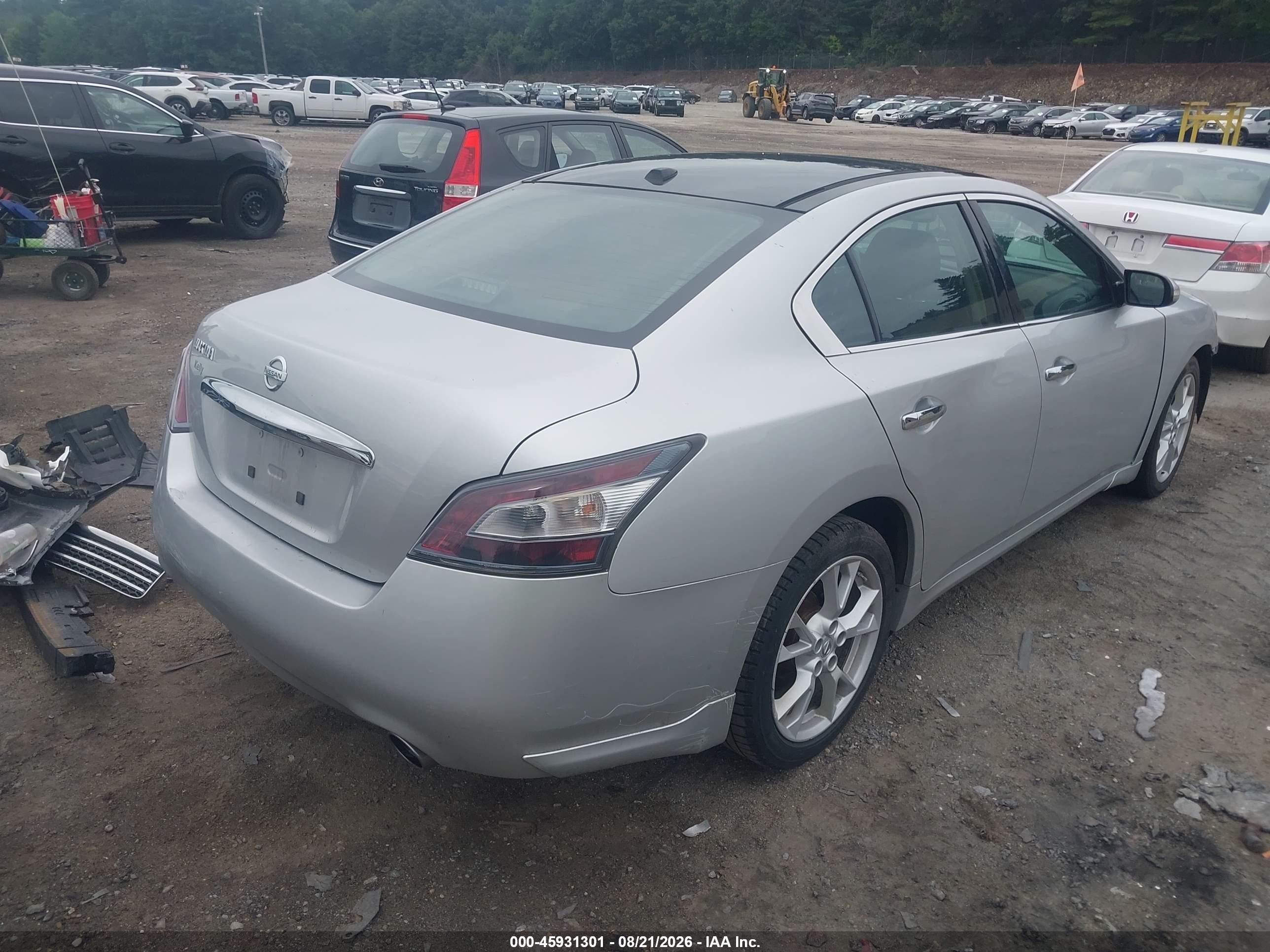 2014 Nissan Maxima 3.5 Sv Silver vin: 1N4AA5AP5EC465296