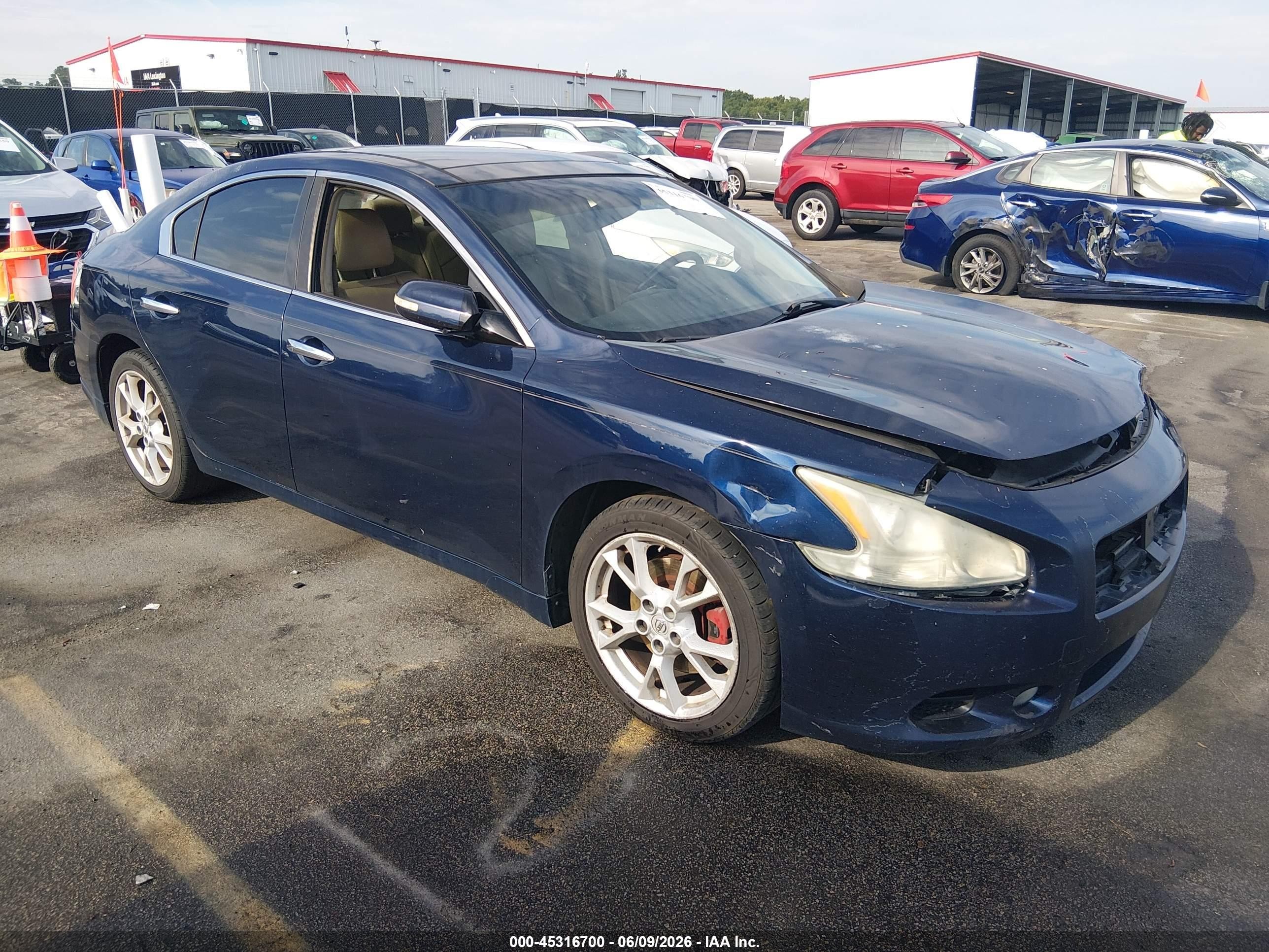 2014 Nissan Maxima 3.5 Sv Dark Blue vin: 1N4AA5AP5EC474967