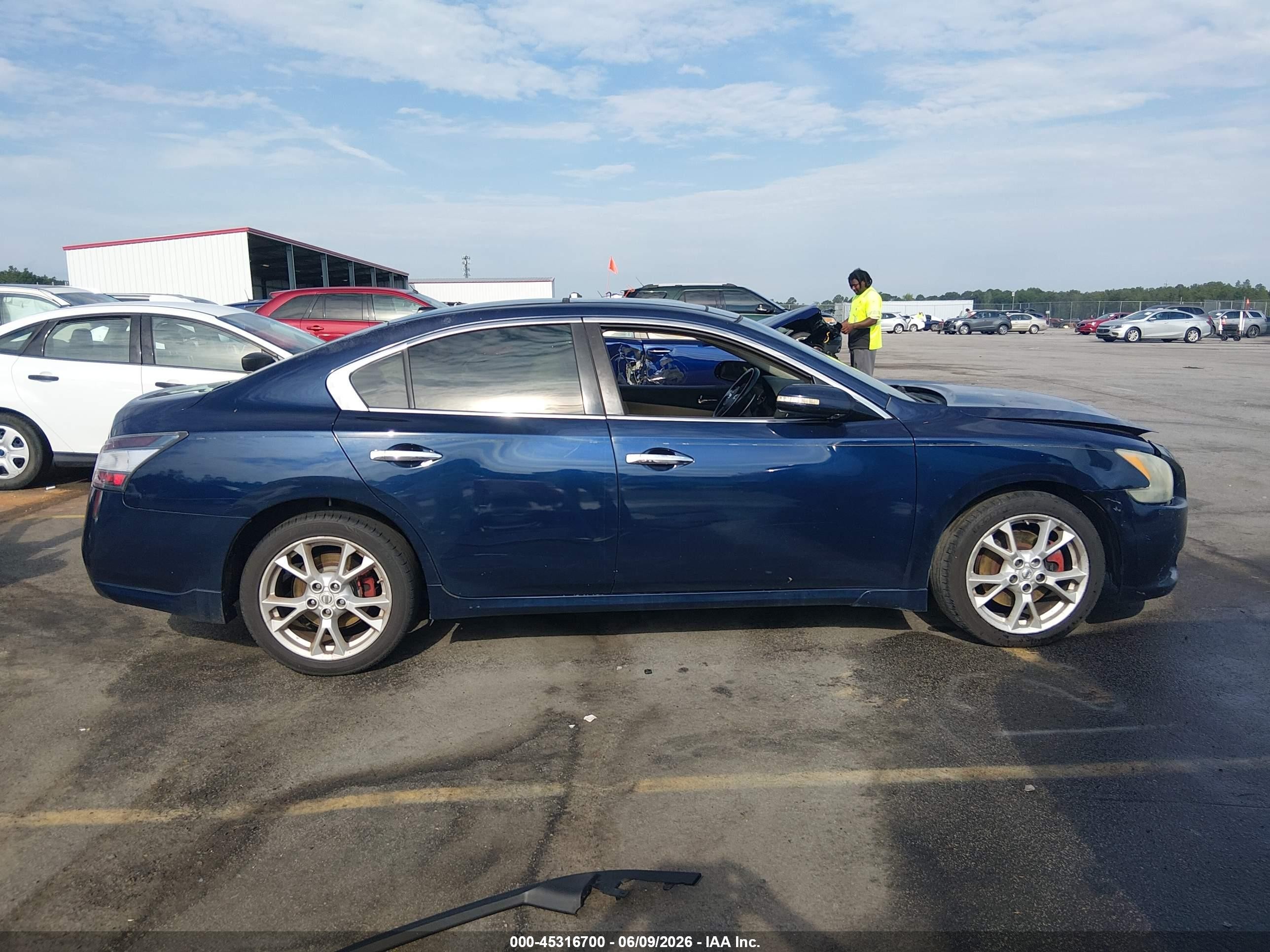 2014 Nissan Maxima 3.5 Sv Dark Blue vin: 1N4AA5AP5EC474967