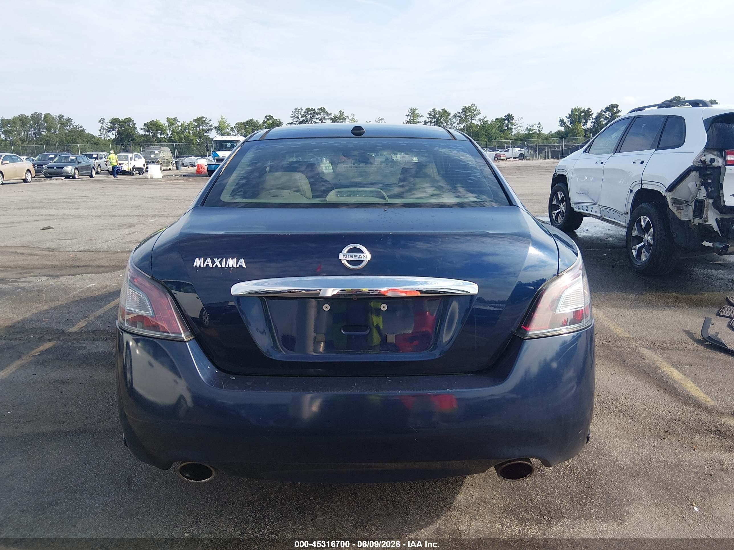 2014 Nissan Maxima 3.5 Sv Dark Blue vin: 1N4AA5AP5EC474967