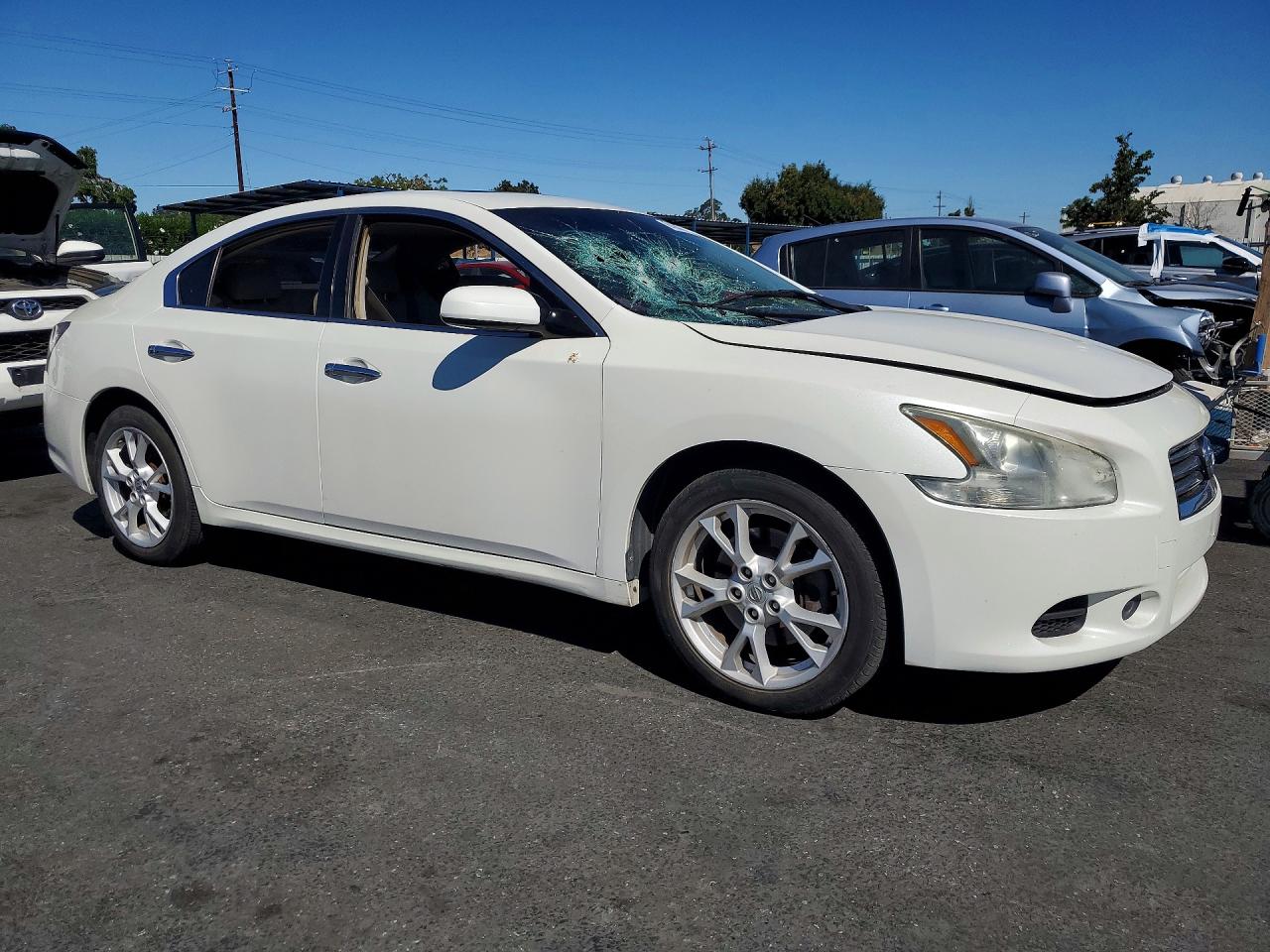 2014 Nissan Maxima 3.5 S White vin: 1N4AA5AP5EC475536
