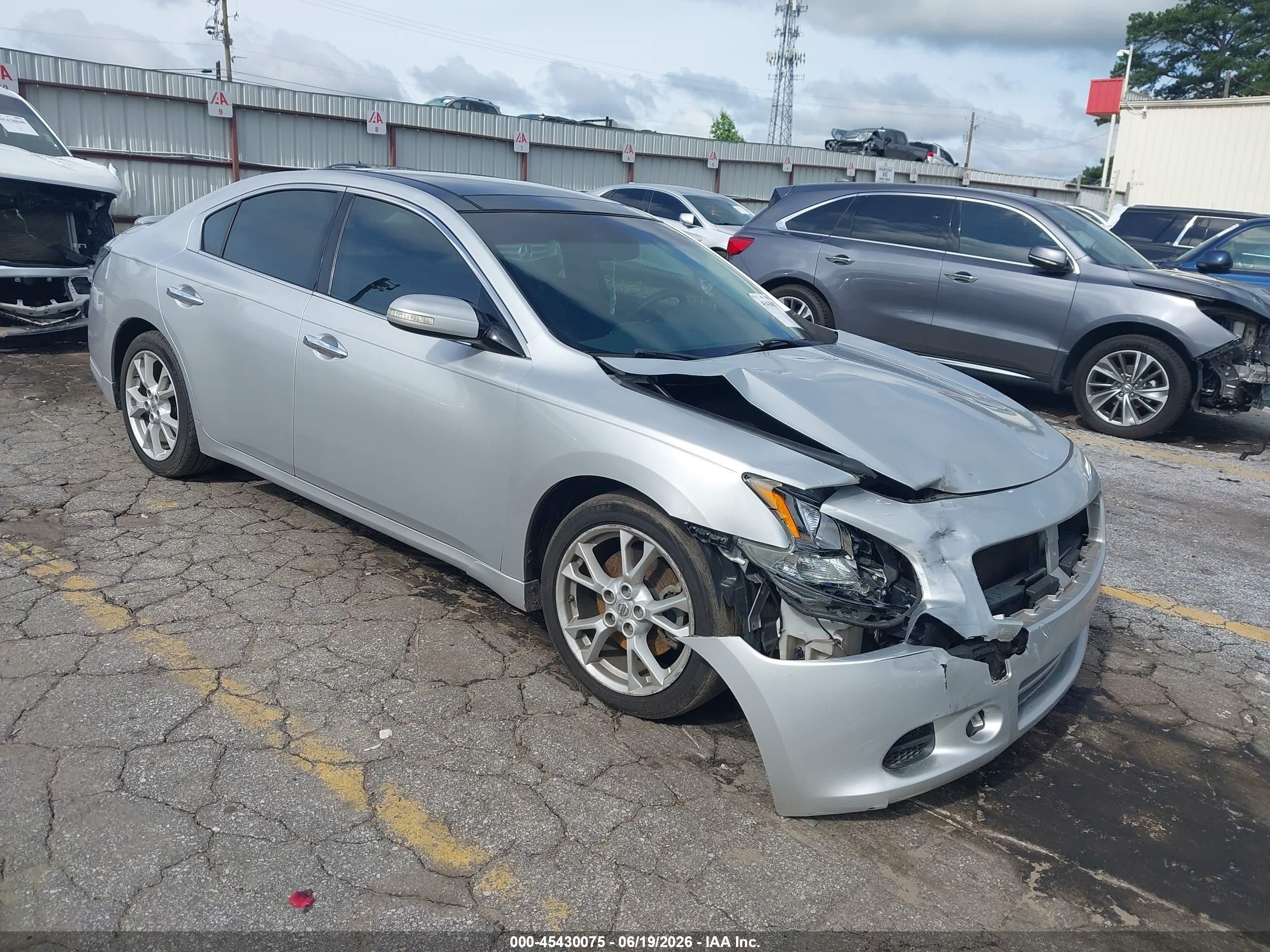 2014 Nissan Maxima 3.5 Sv Silver vin: 1N4AA5AP5EC477092