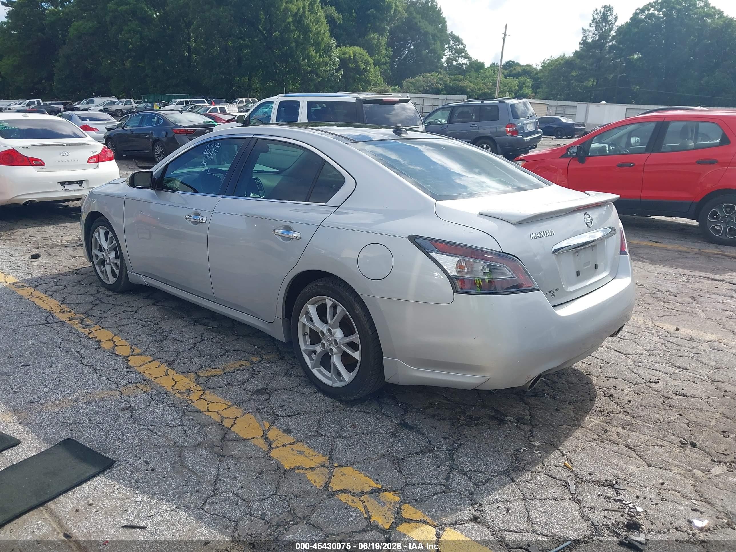 2014 Nissan Maxima 3.5 Sv Silver vin: 1N4AA5AP5EC477092