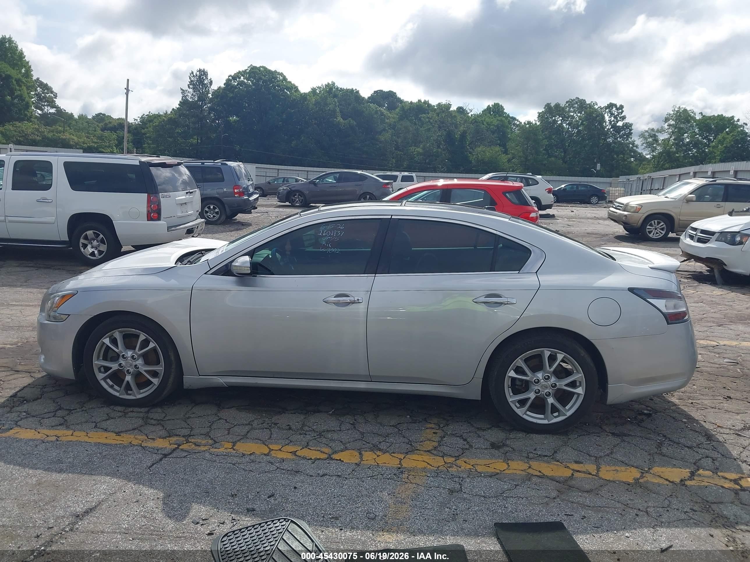 2014 Nissan Maxima 3.5 Sv Silver vin: 1N4AA5AP5EC477092