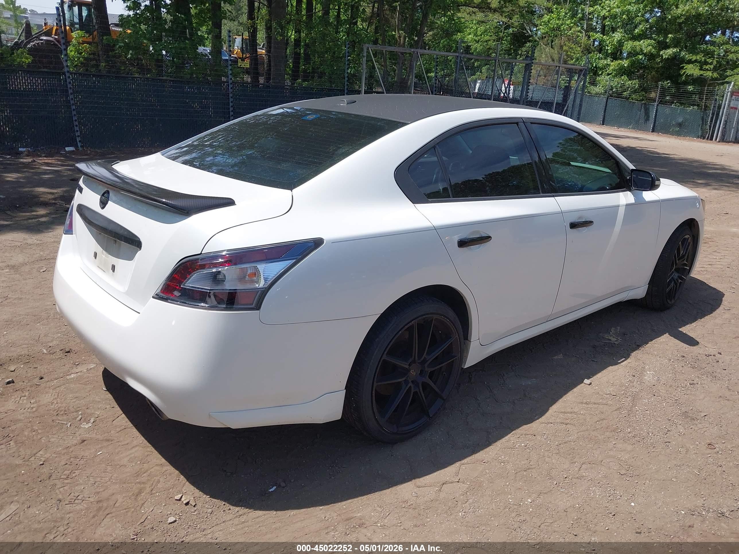2014 Nissan Maxima 3.5 Sv White vin: 1N4AA5AP5EC478016