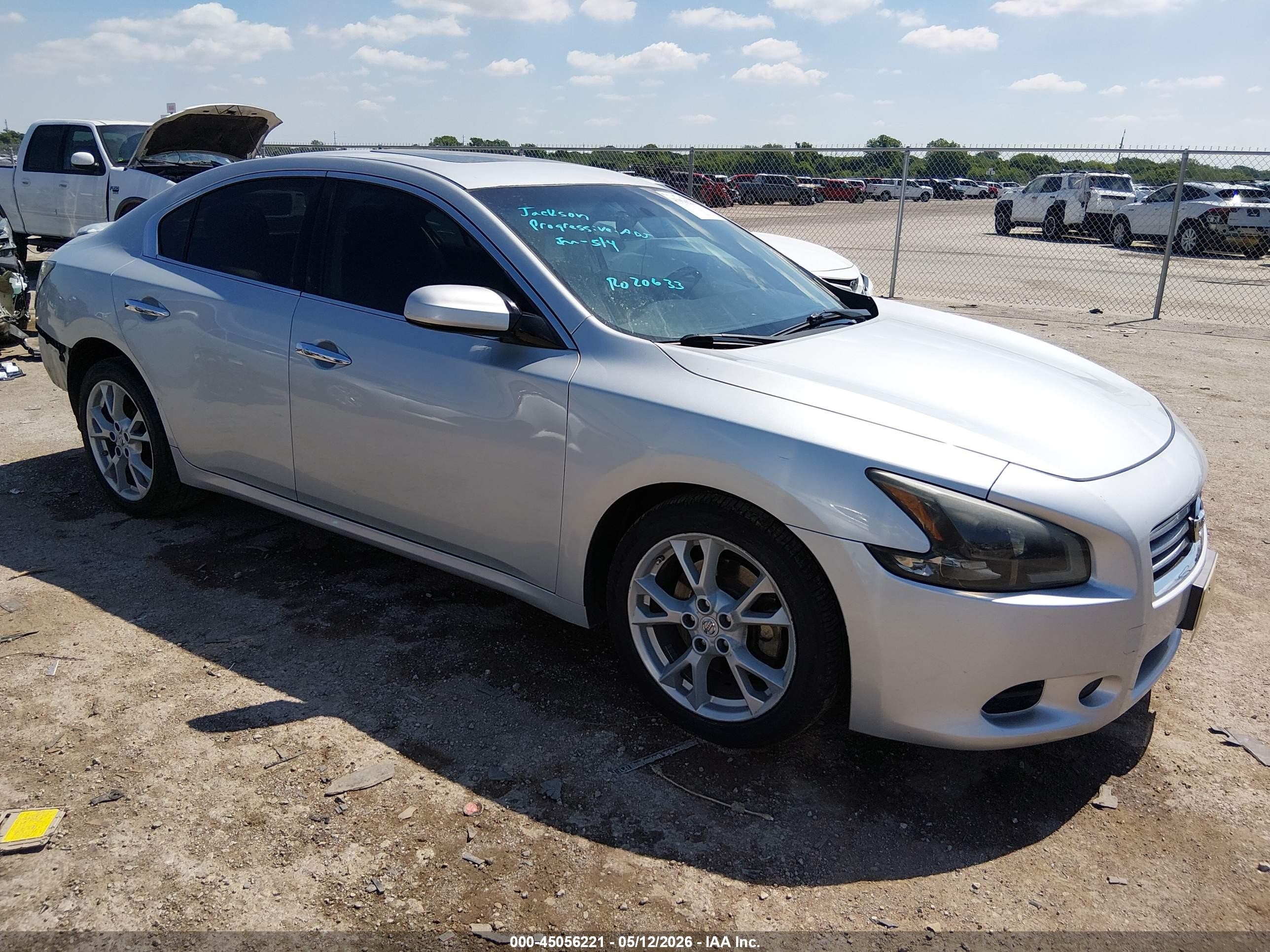 2014 Nissan Maxima 3.5 S/3.5 Sv Silver vin: 1N4AA5AP5EC481675