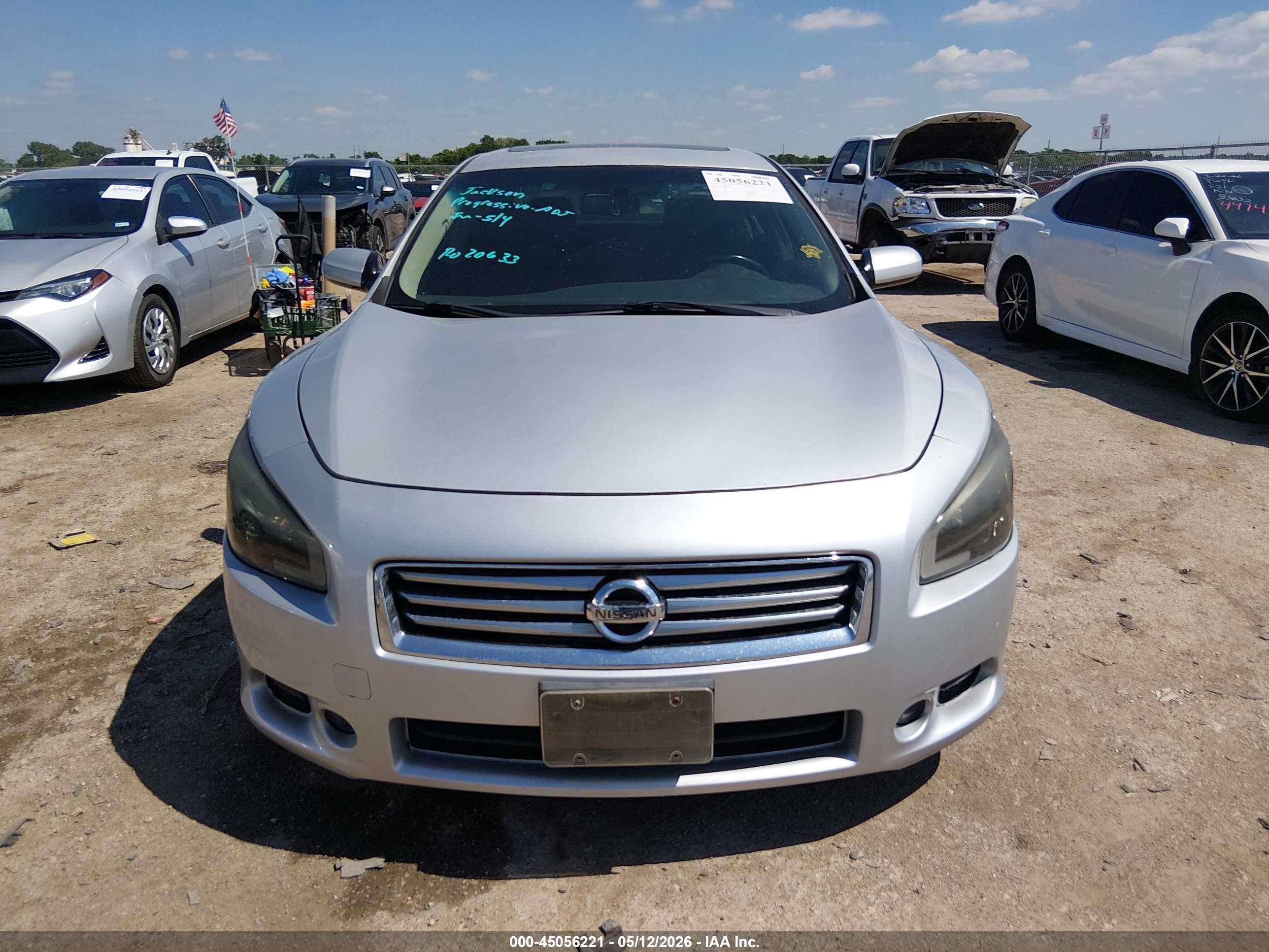 2014 Nissan Maxima 3.5 S/3.5 Sv Silver vin: 1N4AA5AP5EC481675