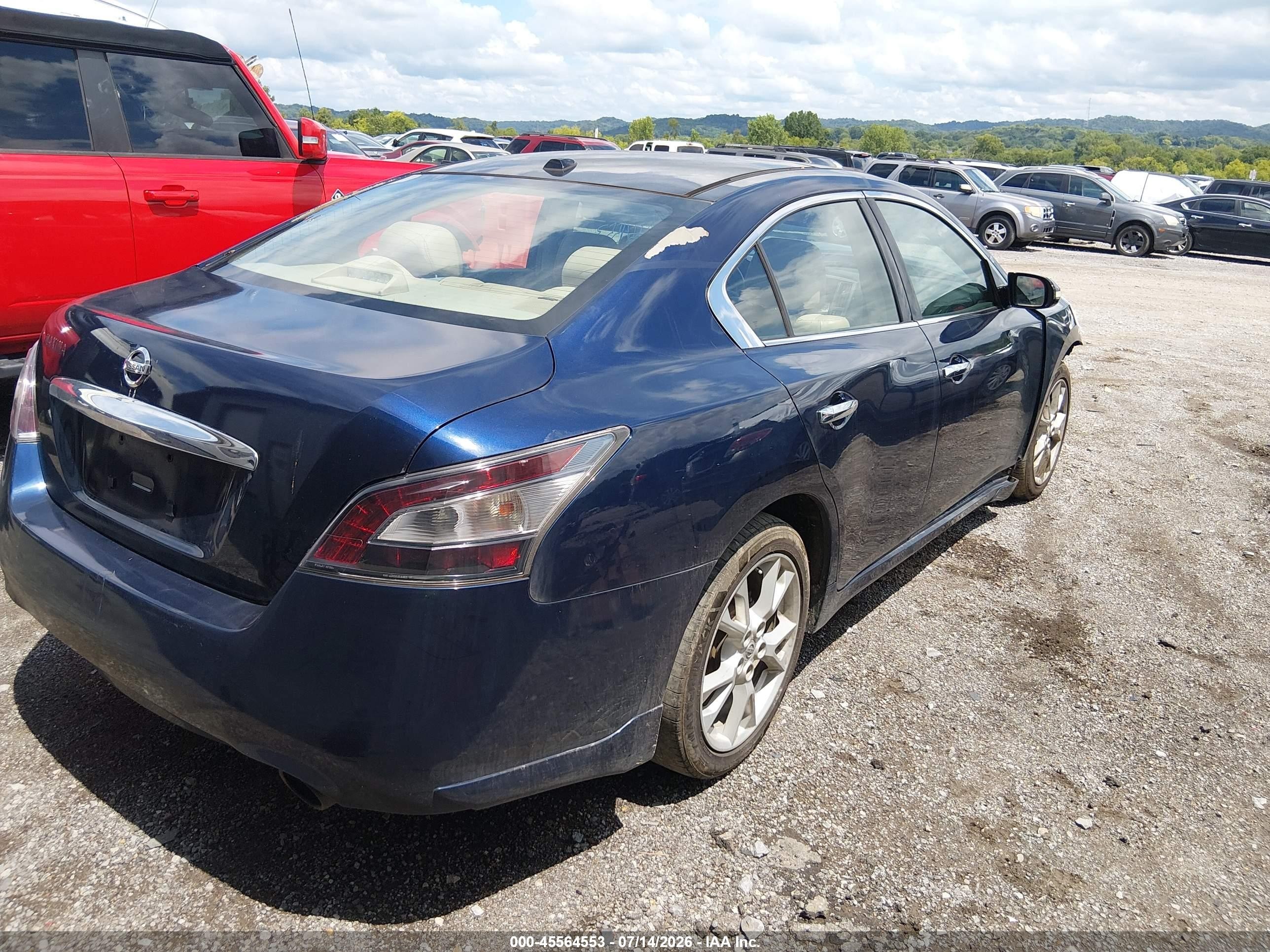 2014 Nissan Maxima 3.5 S/3.5 Sv Синий vin: 1N4AA5AP5EC484933