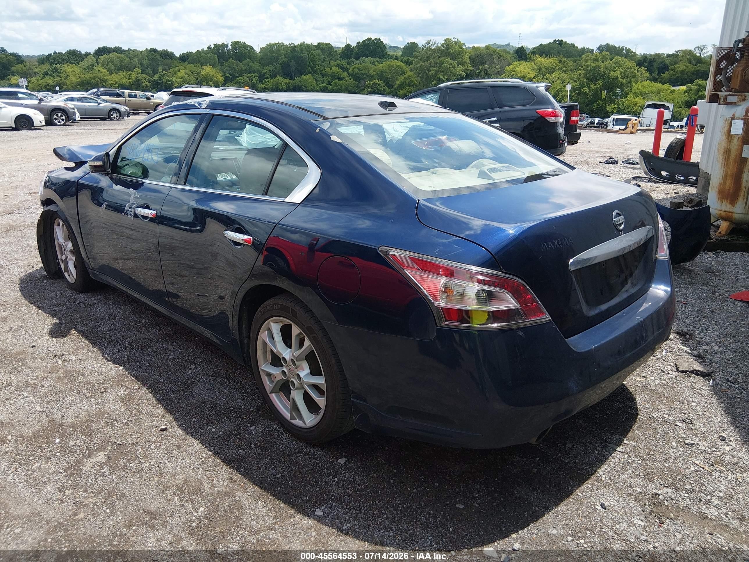 2014 Nissan Maxima 3.5 S/3.5 Sv Синий vin: 1N4AA5AP5EC484933