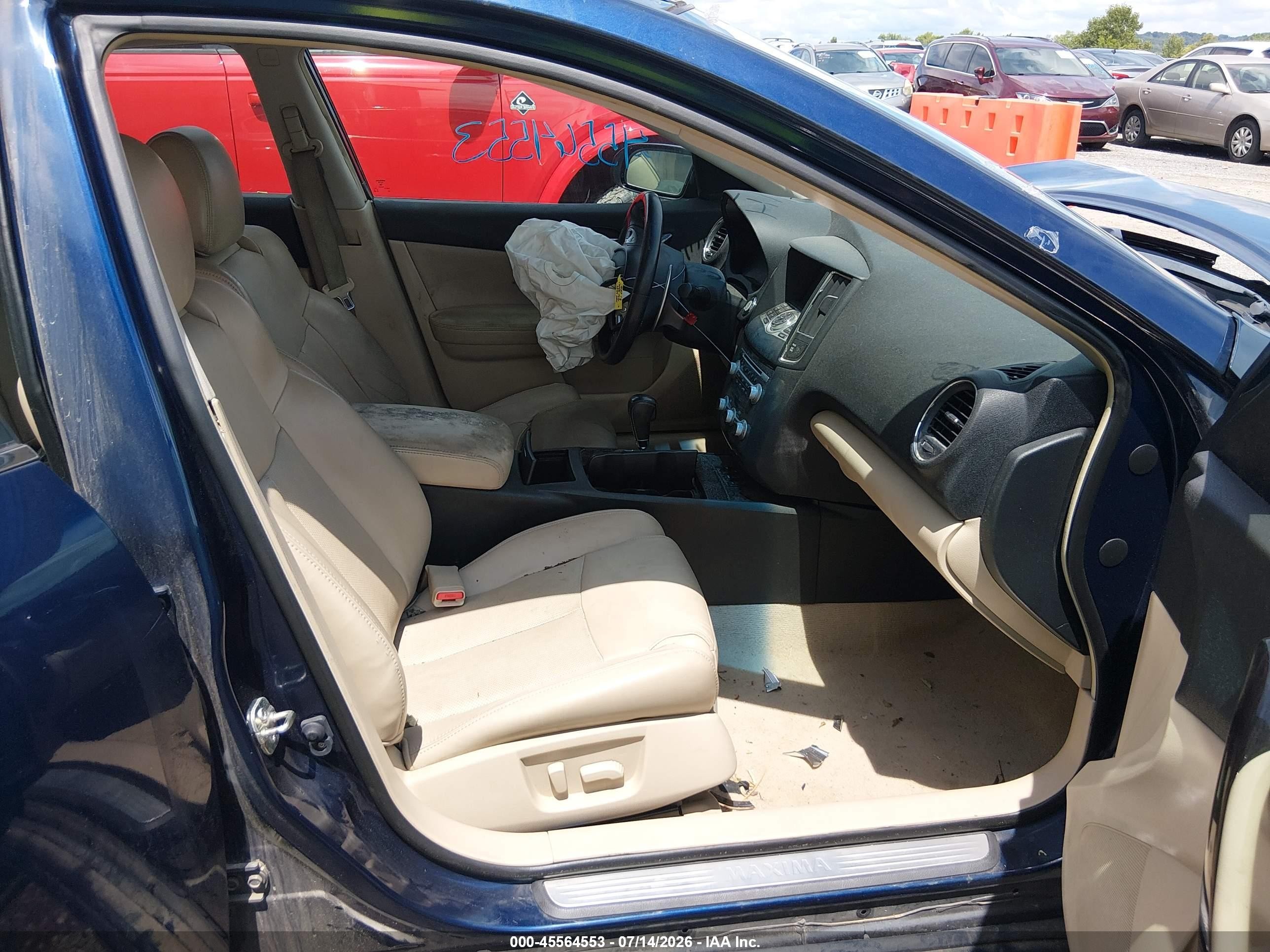2014 Nissan Maxima 3.5 S/3.5 Sv Синий vin: 1N4AA5AP5EC484933