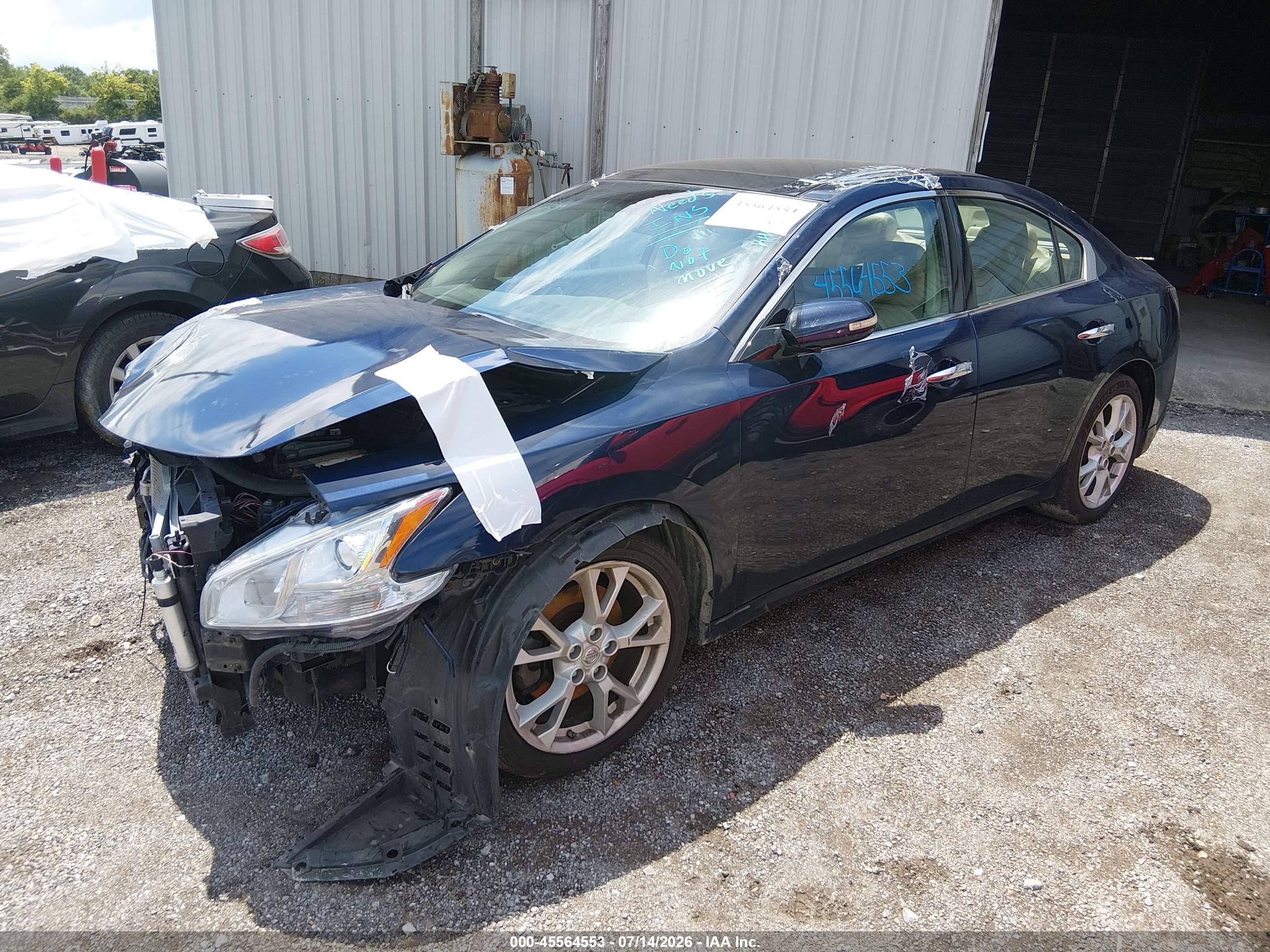 2014 Nissan Maxima 3.5 S/3.5 Sv Синий vin: 1N4AA5AP5EC484933